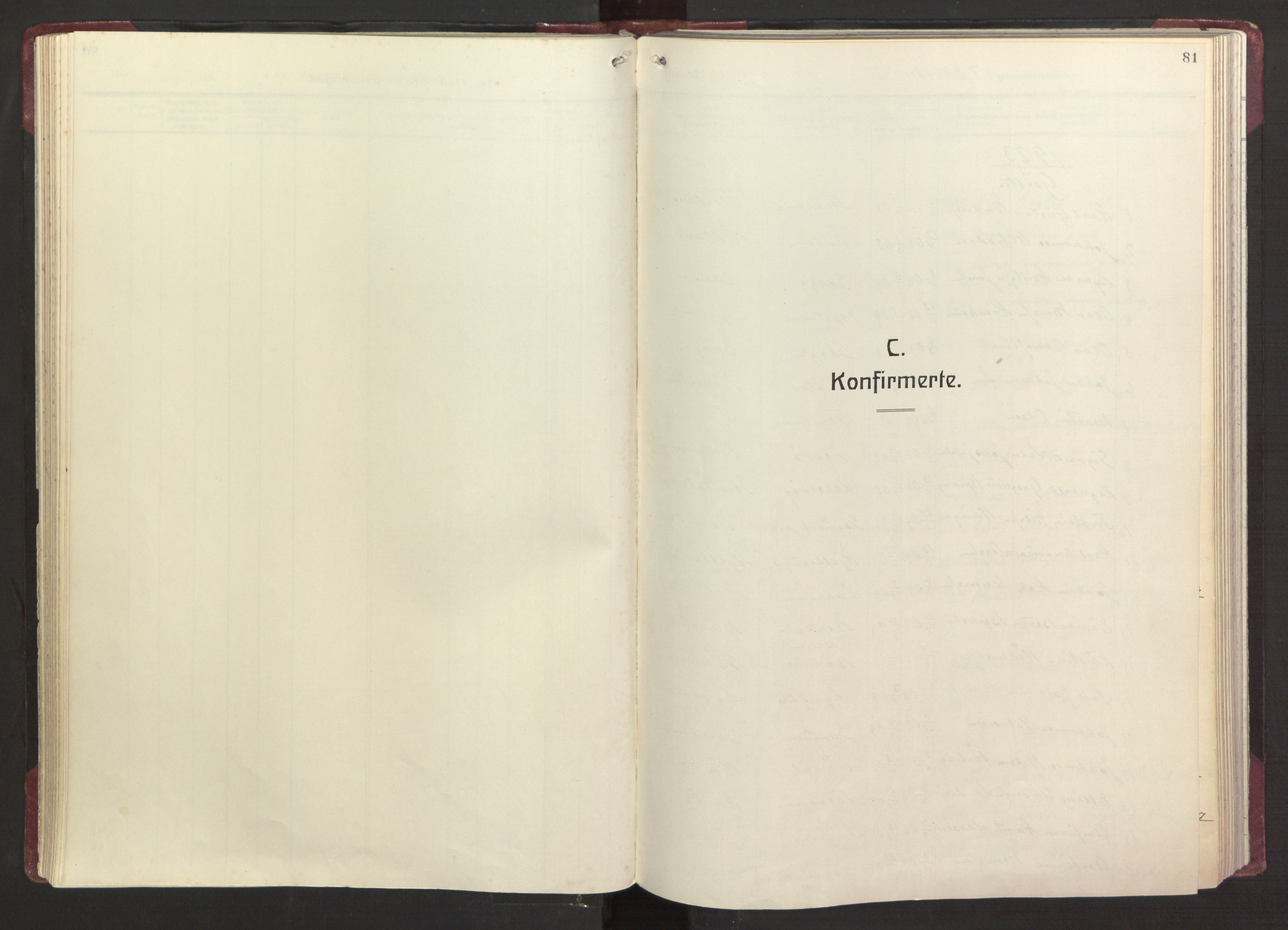 Fana Sokneprestembete, SAB/A-75101/H/Haa/Haab/L0006: Parish register (official) no. B 6, 1923-1967, p. 81