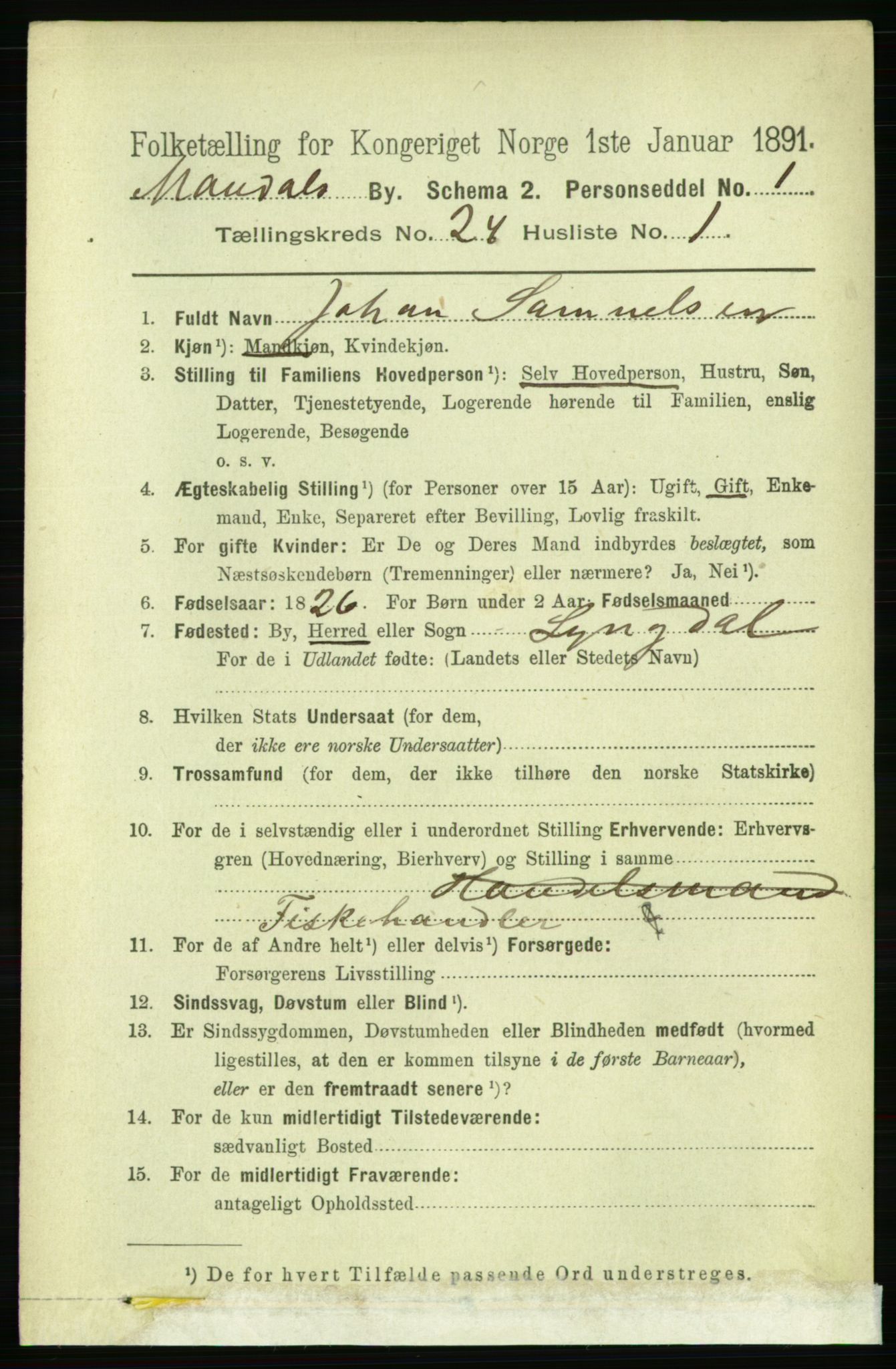 RA, 1891 census for 1002 Mandal, 1891, p. 4441