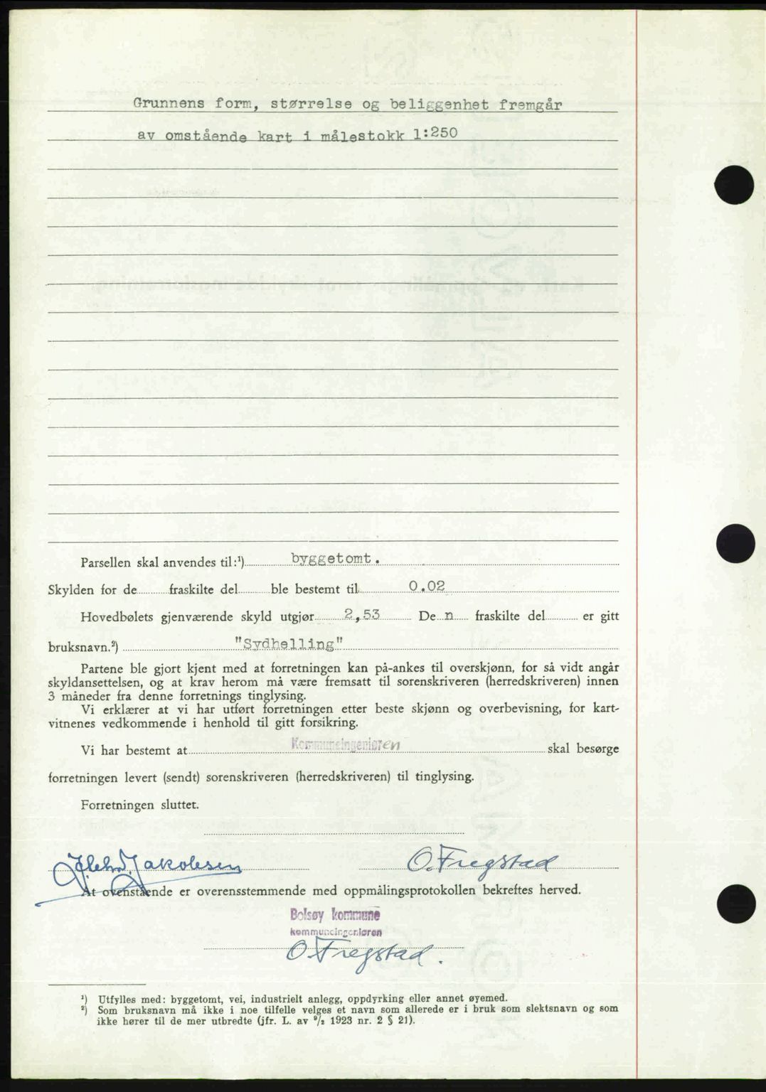 Romsdal sorenskriveri, AV/SAT-A-4149/1/2/2C: Mortgage book no. A30, 1949-1949, Diary no: : 2224/1949