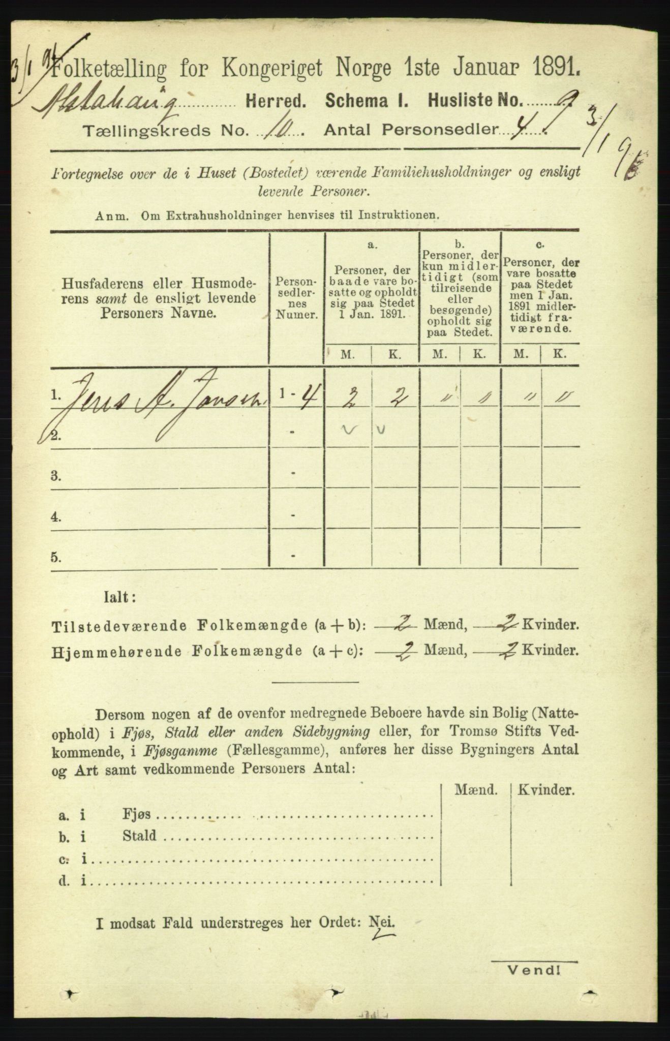 RA, 1891 census for 1820 Alstahaug, 1891, p. 3472