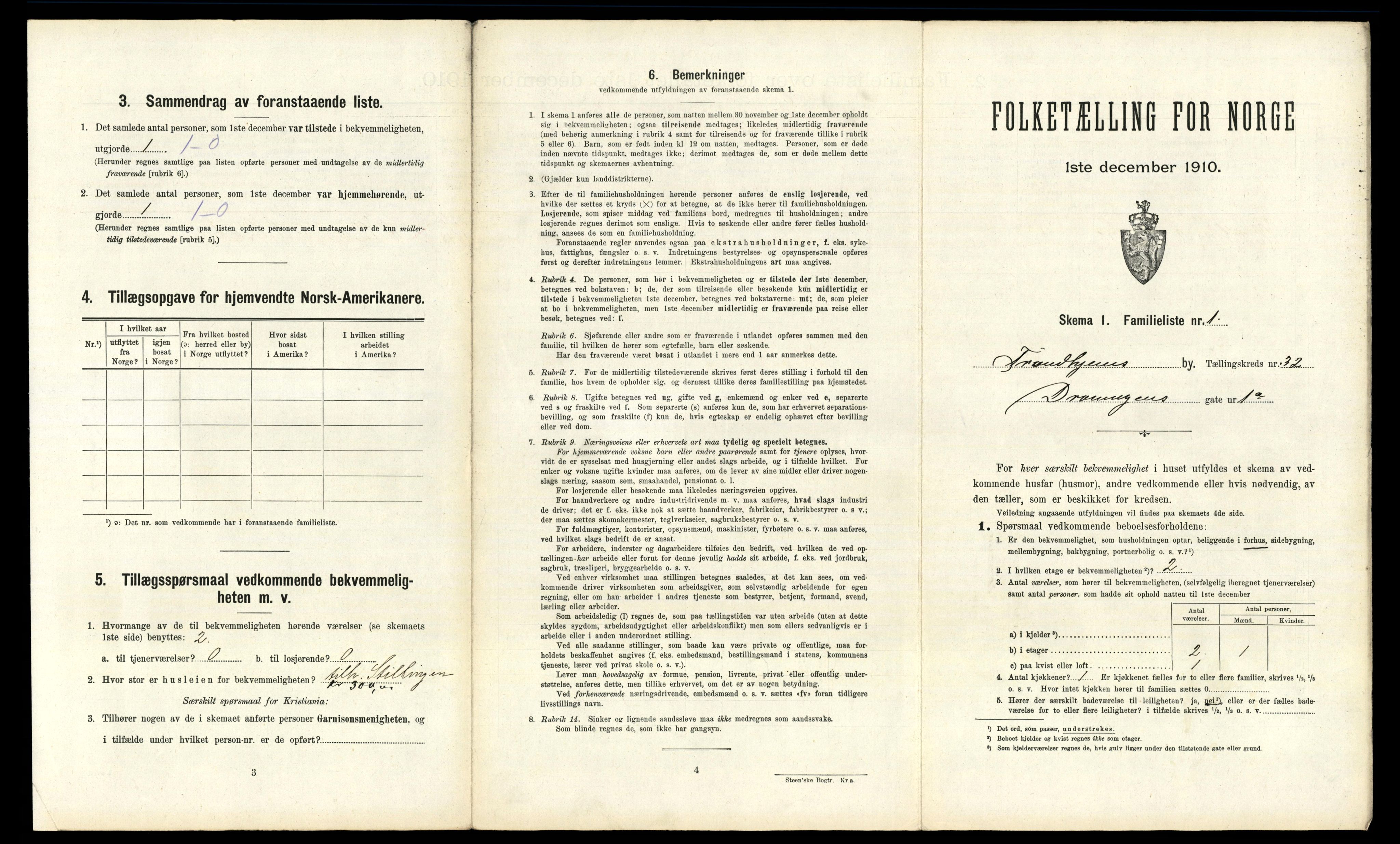 RA, 1910 census for Trondheim, 1910, p. 8775