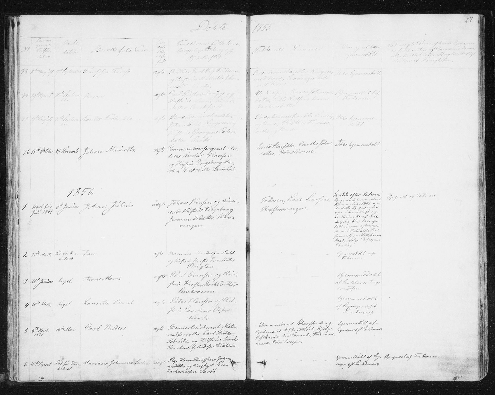 Vardø sokneprestkontor, SATØ/S-1332/H/Ha/L0003kirke: Parish register (official) no. 3, 1843-1861, p. 27