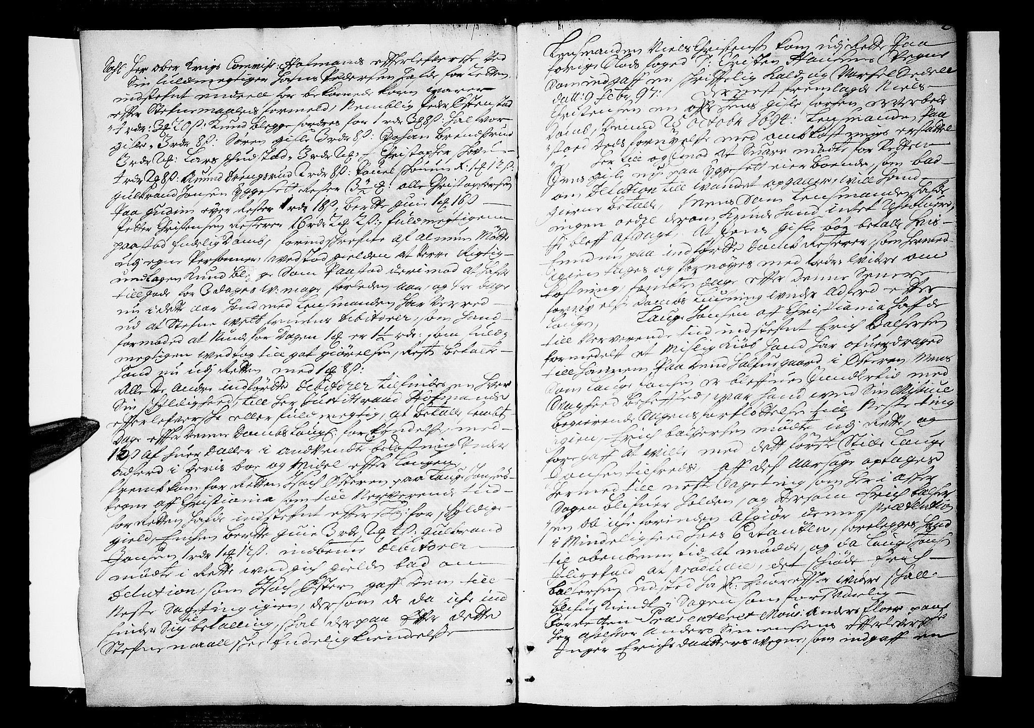 Aker sorenskriveri, AV/SAO-A-10895/F/Fb/L0027: Tingbok, 1697-1698, p. 1b-2a