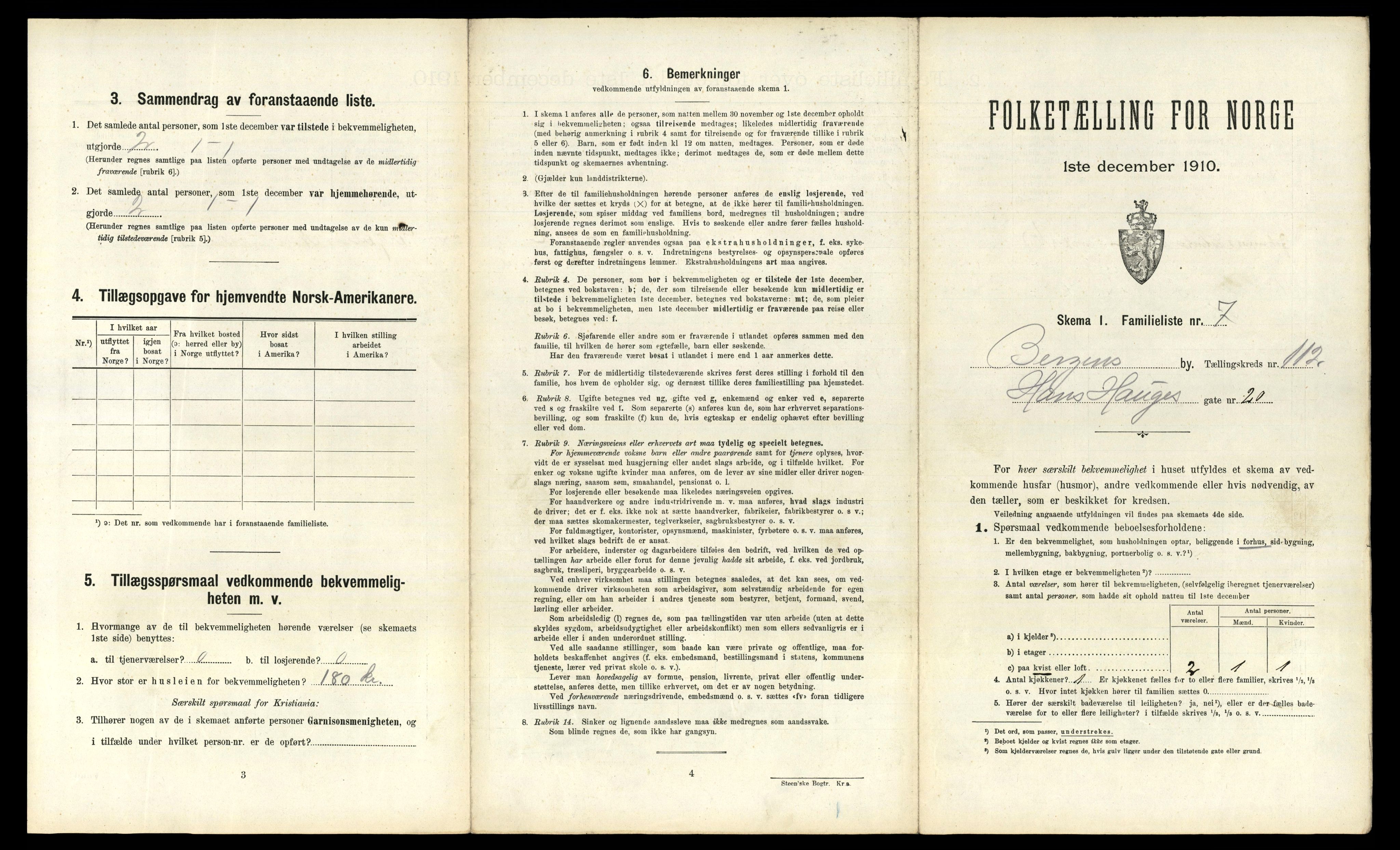 RA, 1910 census for Bergen, 1910, p. 38963