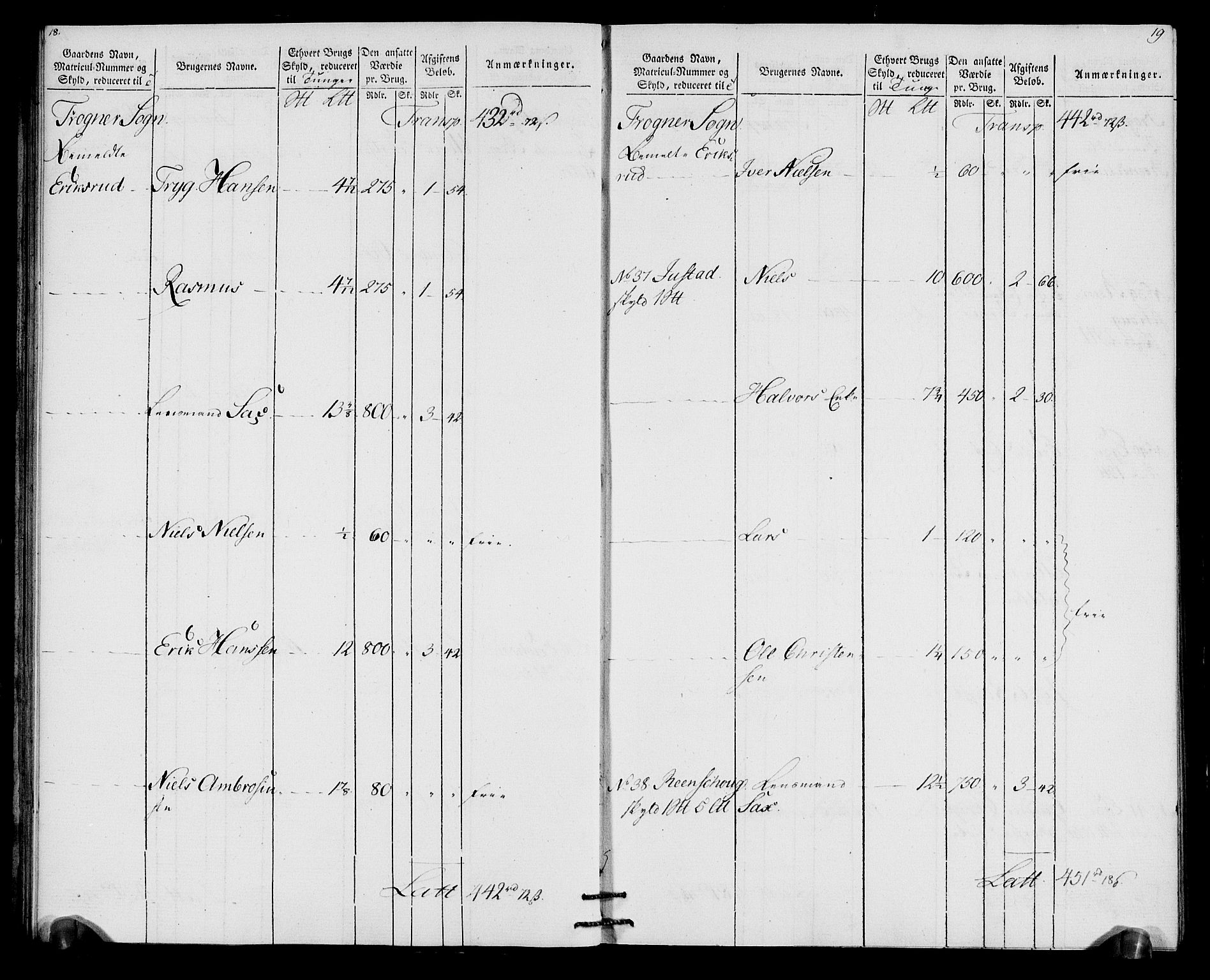 Rentekammeret inntil 1814, Realistisk ordnet avdeling, AV/RA-EA-4070/N/Ne/Nea/L0066: Buskerud fogderi. Oppebørselsregister for Lier, Røyken og Hurum prestegjeld, 1803-1804, p. 12