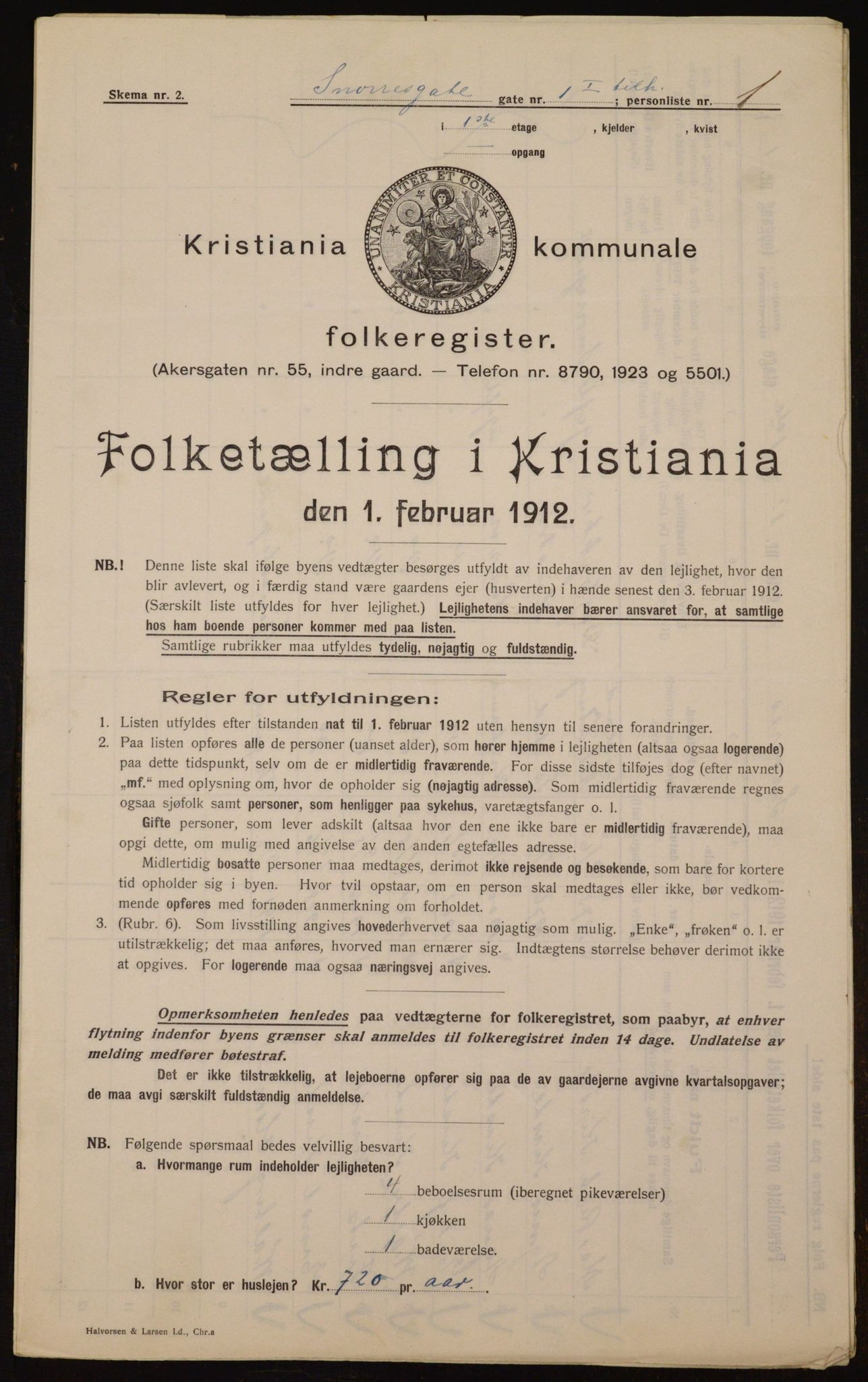 OBA, Municipal Census 1912 for Kristiania, 1912, p. 98412