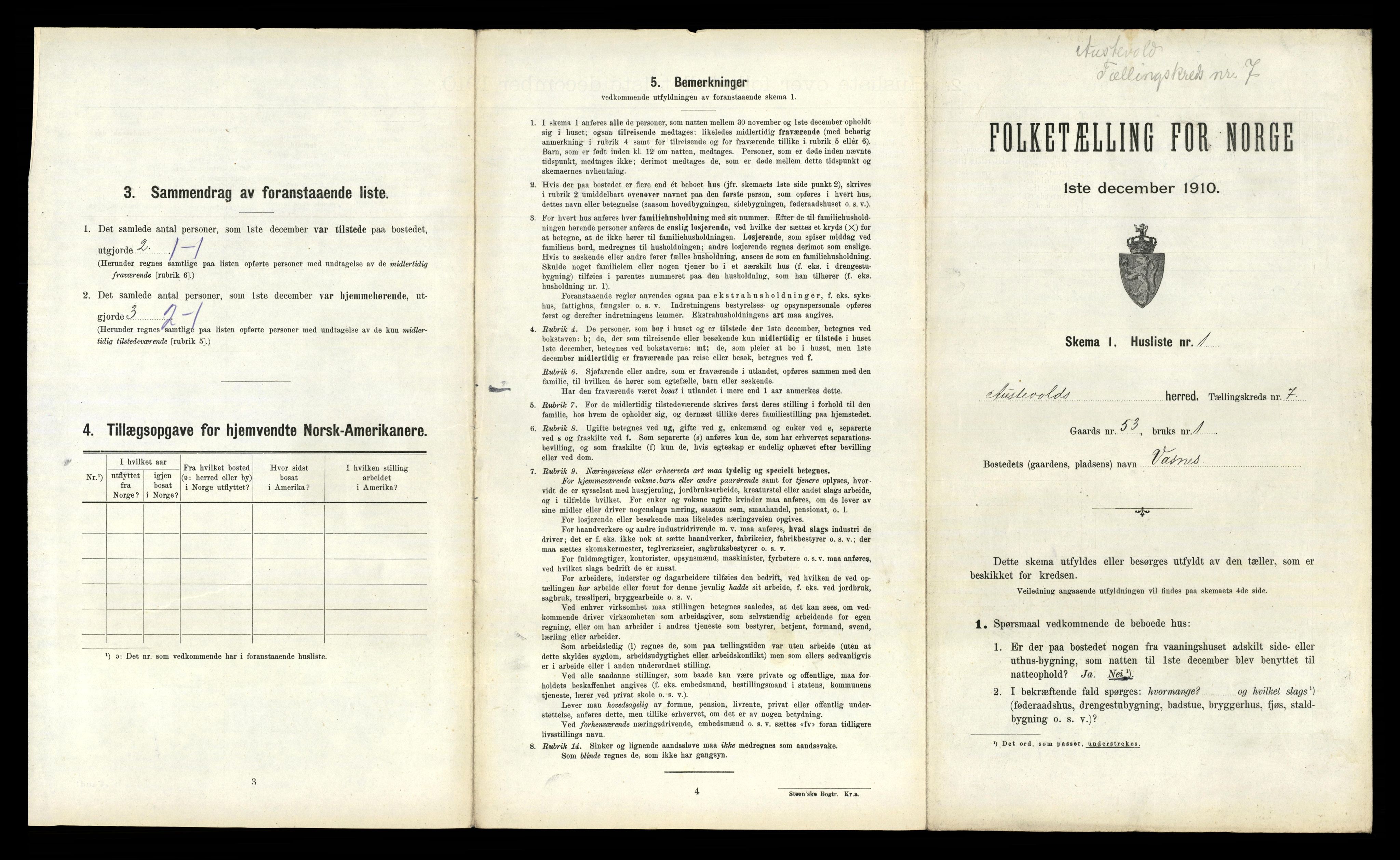 RA, 1910 census for Austevoll, 1910, p. 714