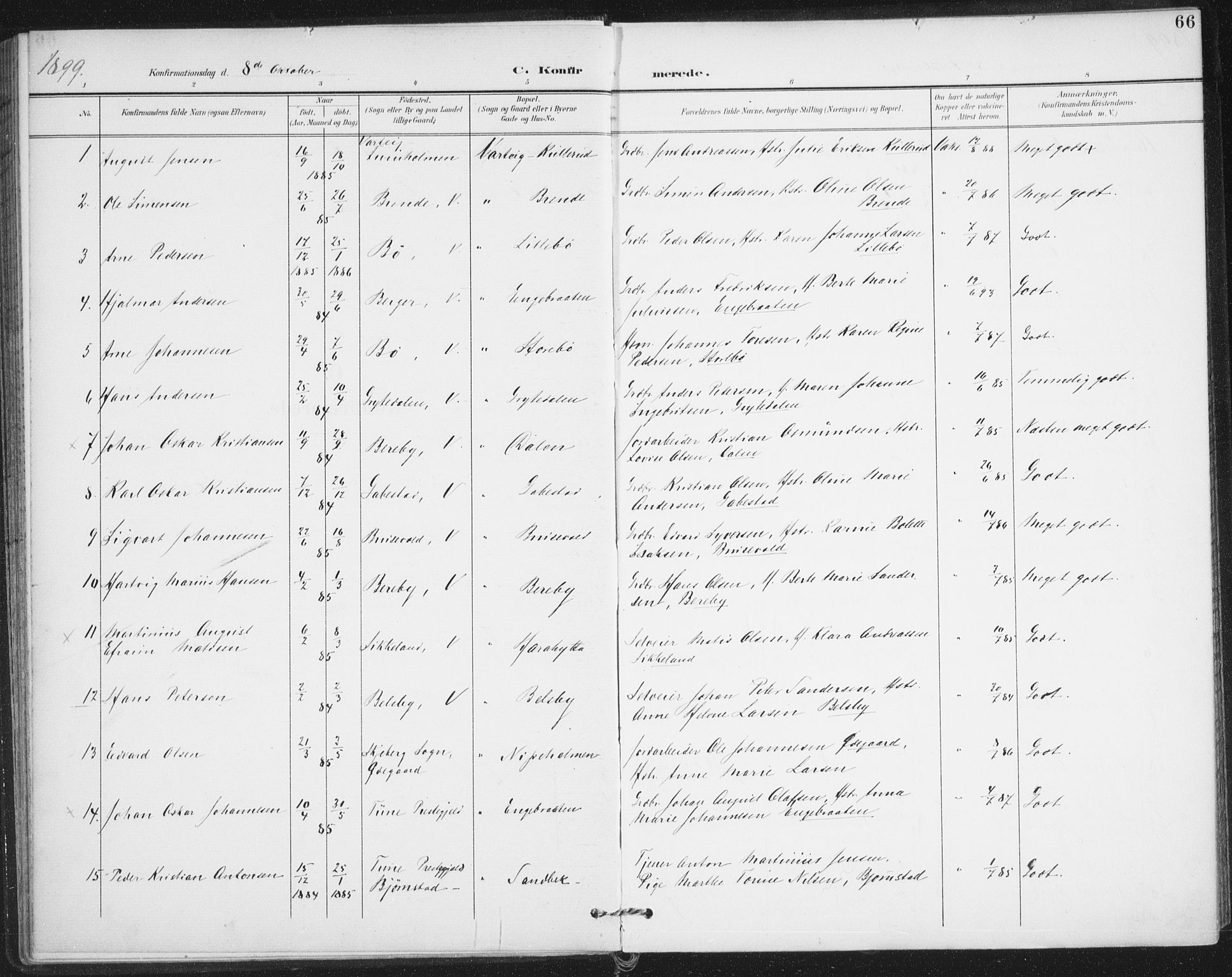 Varteig prestekontor Kirkebøker, SAO/A-10447a/F/Fa/L0003: Parish register (official) no. 3, 1899-1919, p. 66