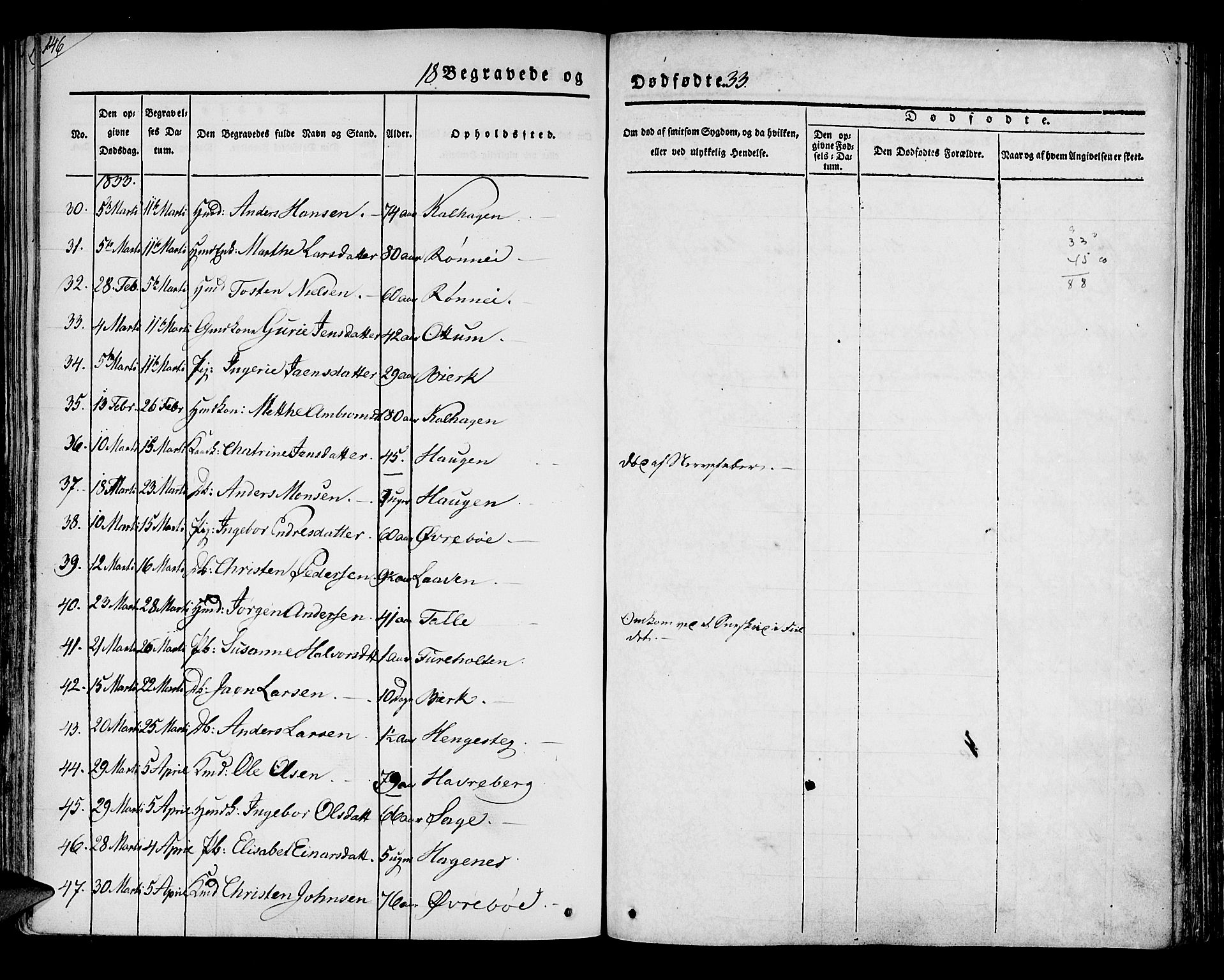 Luster sokneprestembete, AV/SAB-A-81101/H/Haa/Haaa/L0005: Parish register (official) no. A 5, 1831-1841, p. 146