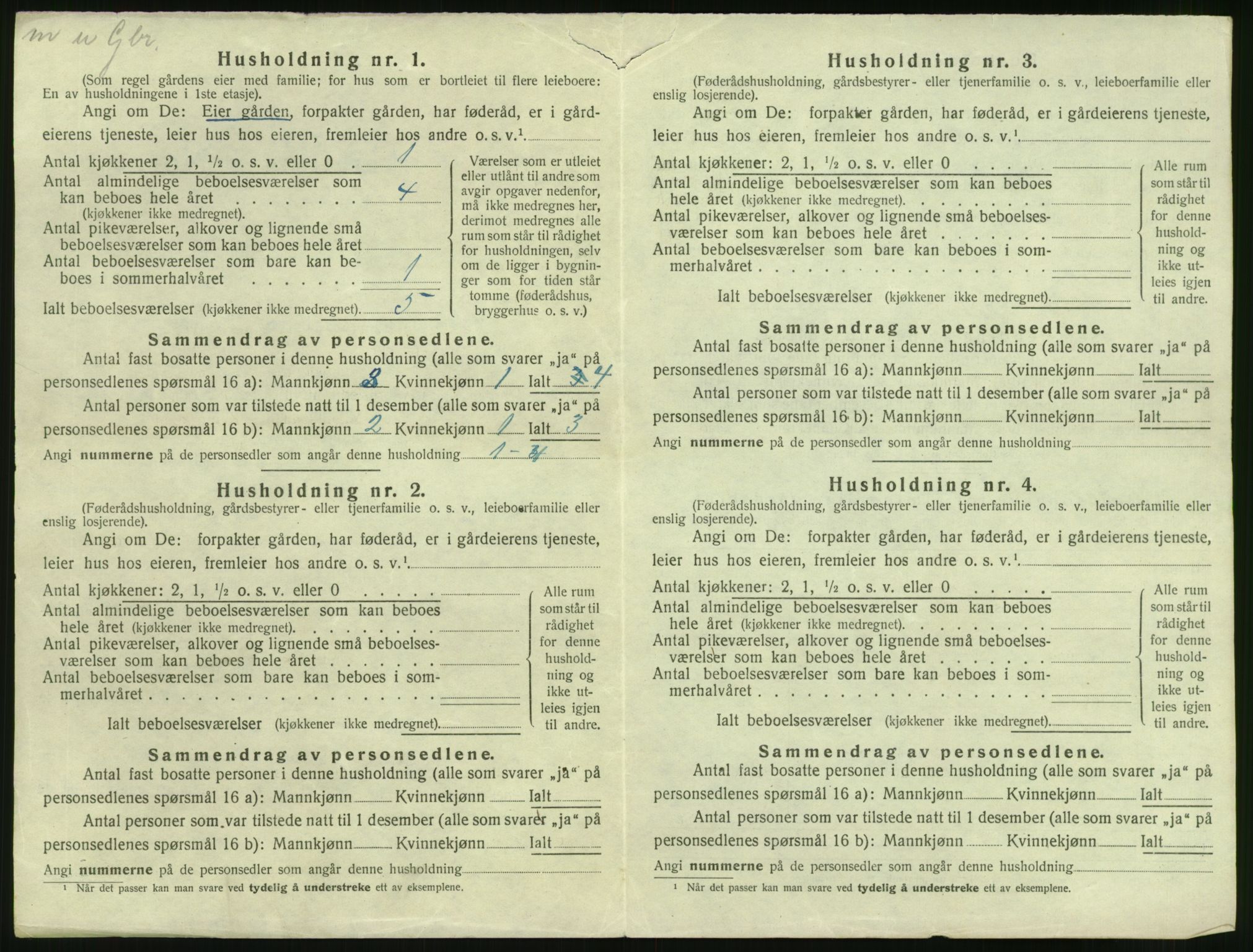 SAST, 1920 census for Vikedal, 1920, p. 134