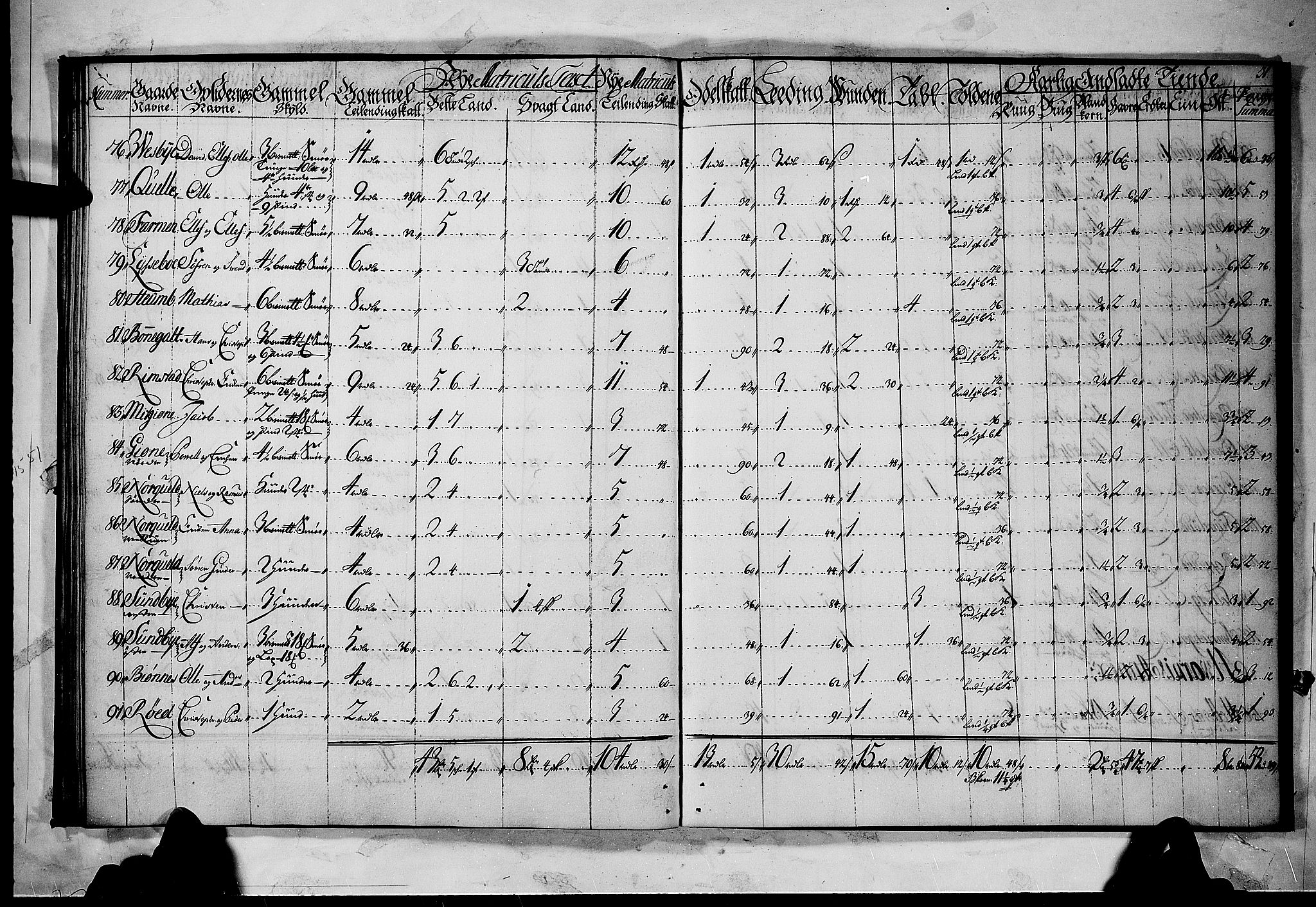 Rentekammeret inntil 1814, Realistisk ordnet avdeling, AV/RA-EA-4070/N/Nb/Nbf/L0118: Larvik grevskap matrikkelprotokoll, 1723, p. 30b-31a