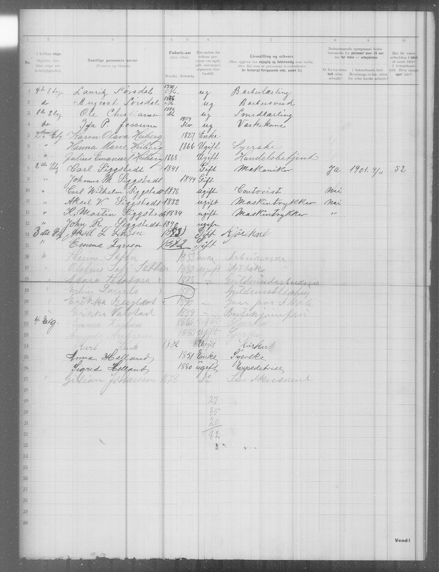 OBA, Municipal Census 1902 for Kristiania, 1902, p. 7159