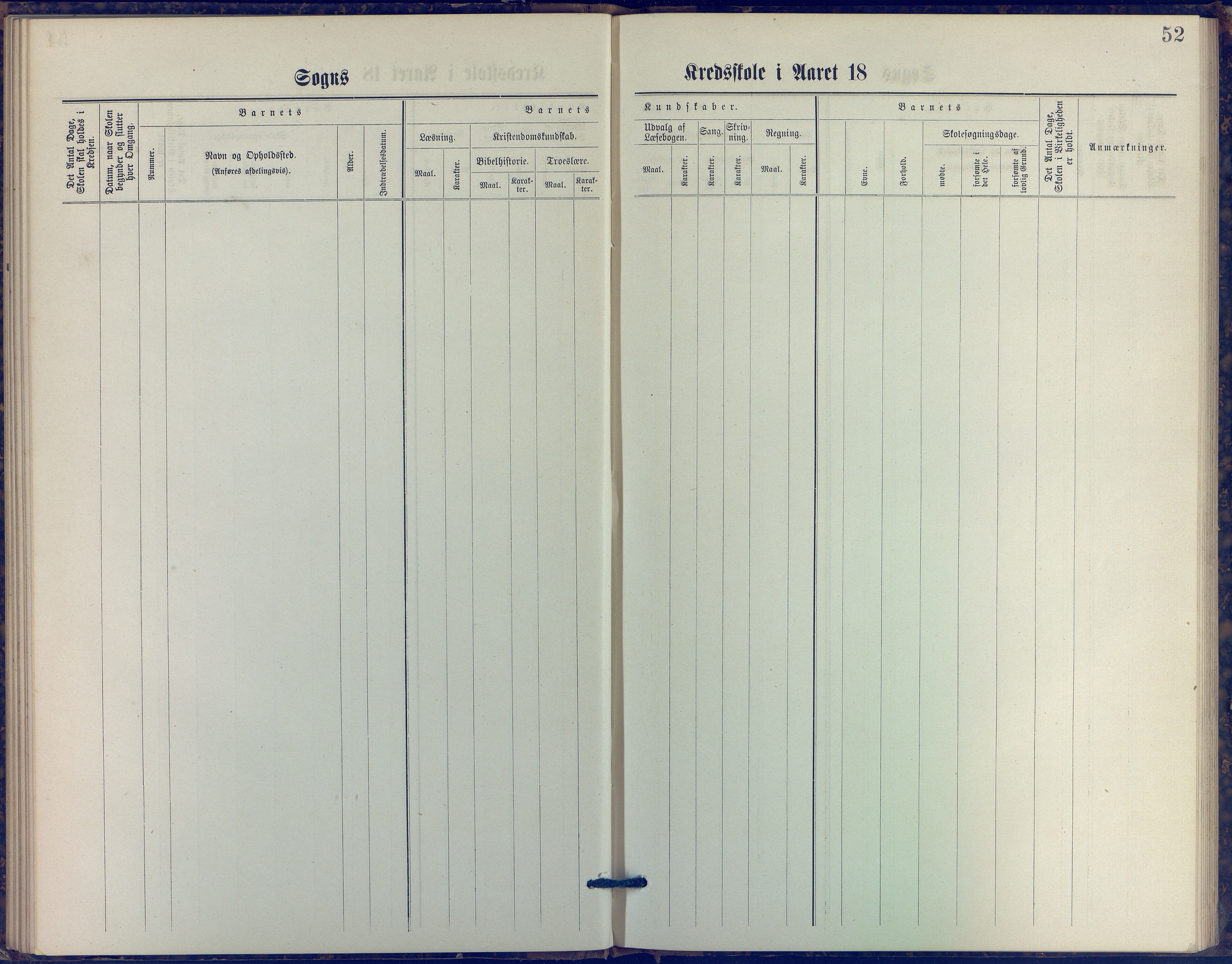 Hisøy kommune frem til 1991, AAKS/KA0922-PK/31/L0006: Skoleprotokoll, 1882-1892, p. 52