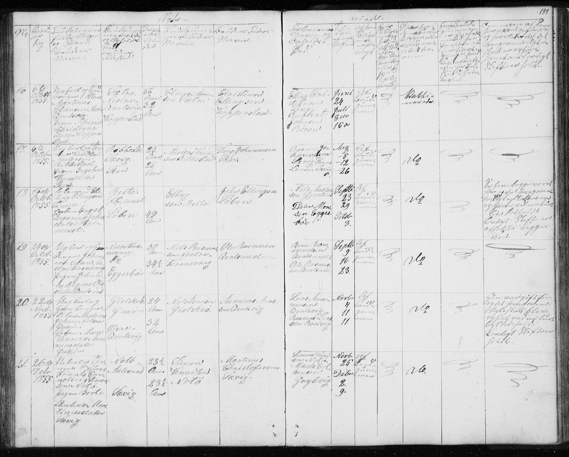 Ministerialprotokoller, klokkerbøker og fødselsregistre - Møre og Romsdal, AV/SAT-A-1454/507/L0079: Parish register (copy) no. 507C02, 1854-1877, p. 158