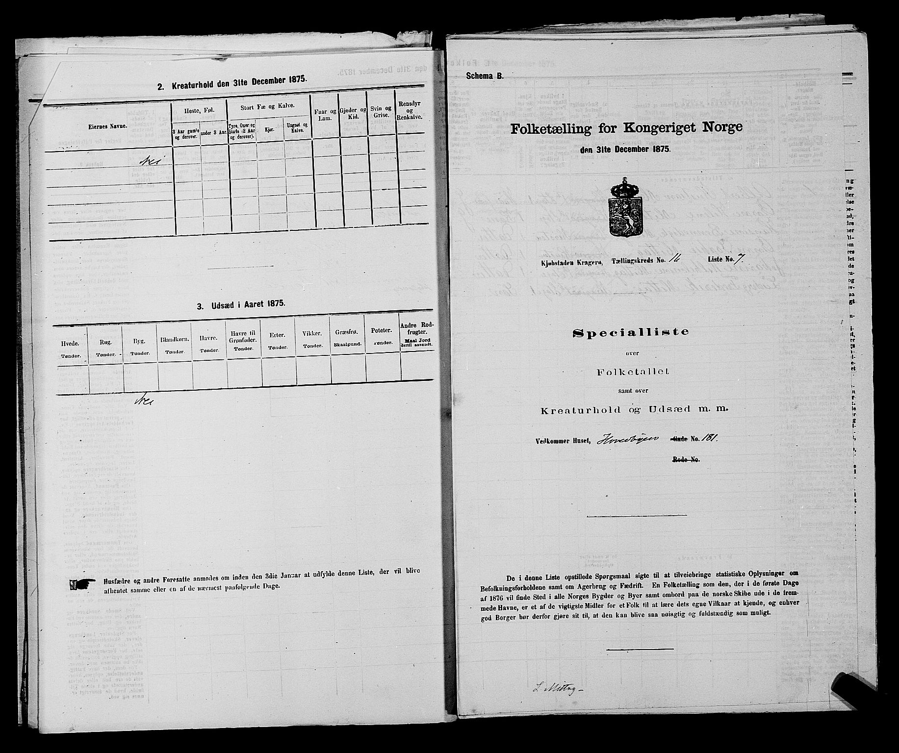 SAKO, 1875 census for 0801P Kragerø, 1875, p. 350