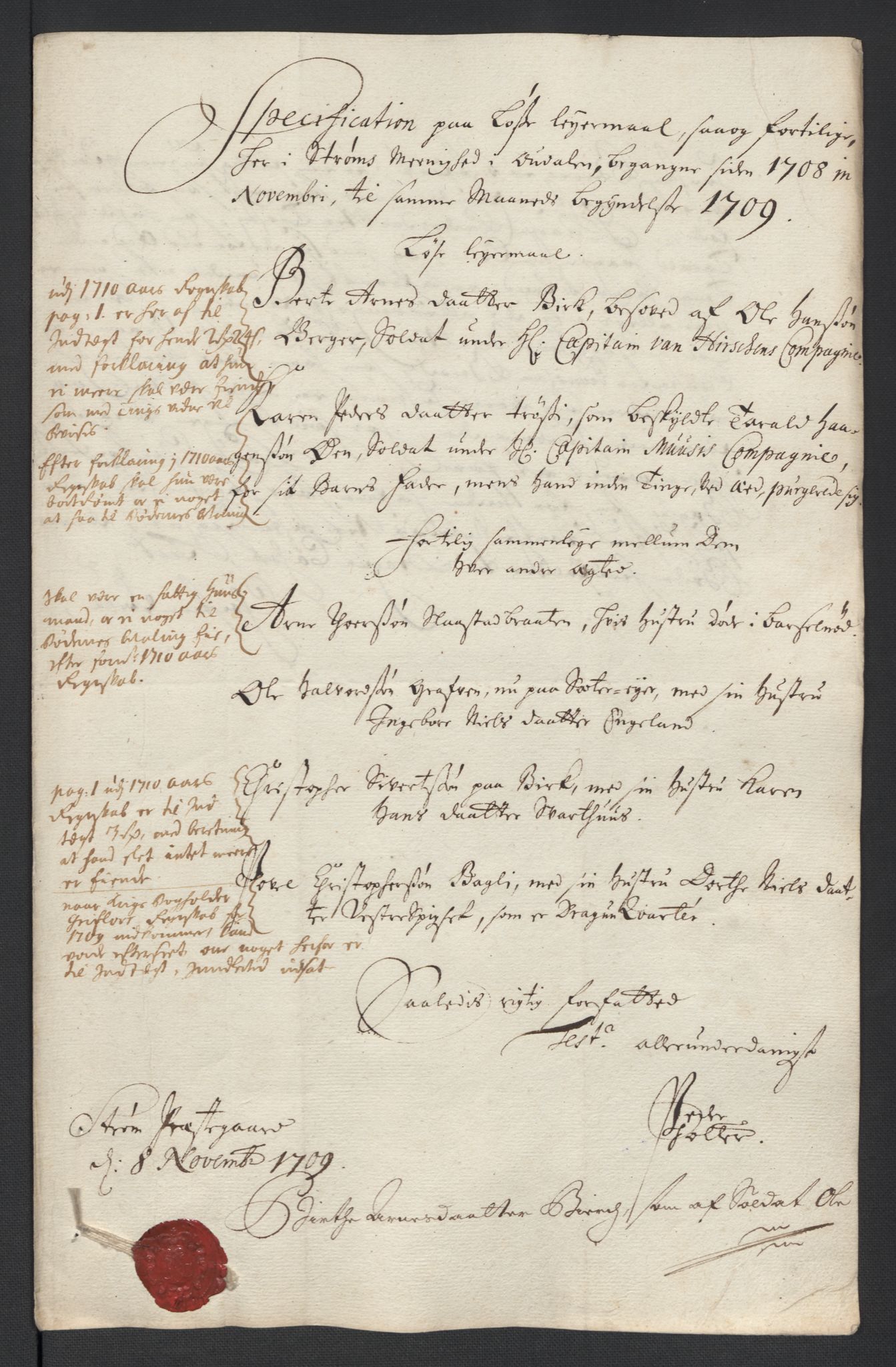 Rentekammeret inntil 1814, Reviderte regnskaper, Fogderegnskap, AV/RA-EA-4092/R13/L0846: Fogderegnskap Solør, Odal og Østerdal, 1709, p. 56