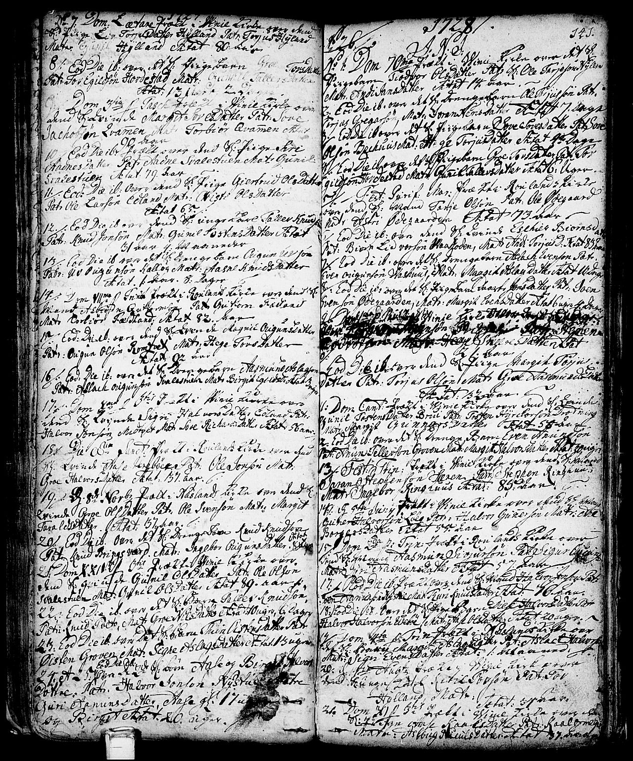 Vinje kirkebøker, SAKO/A-312/F/Fa/L0001: Parish register (official) no. I 1, 1717-1766, p. 141