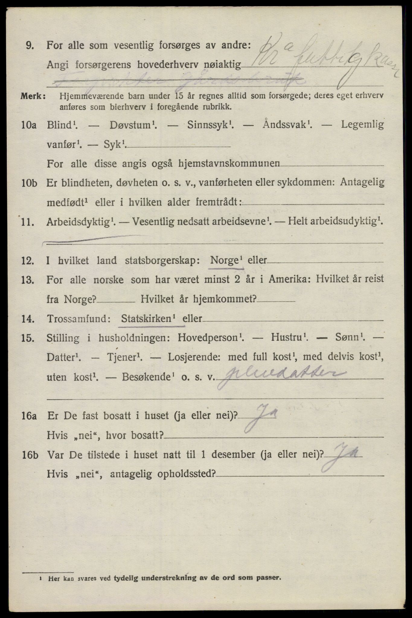 SAO, 1920 census for Høland, 1920, p. 9956