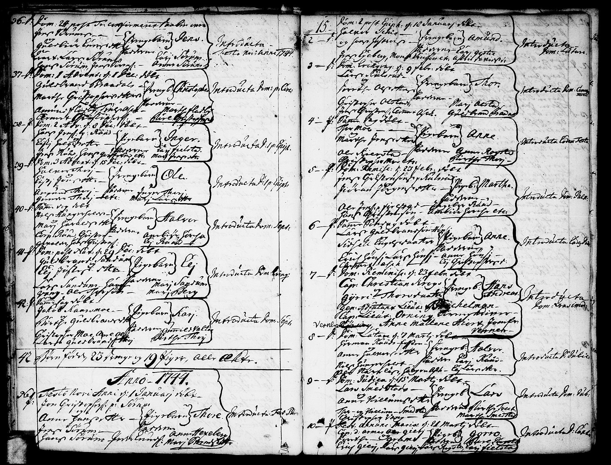 Gjerdrum prestekontor Kirkebøker, SAO/A-10412b/F/Fa/L0002: Parish register (official) no. I 2, 1737-1797, p. 15