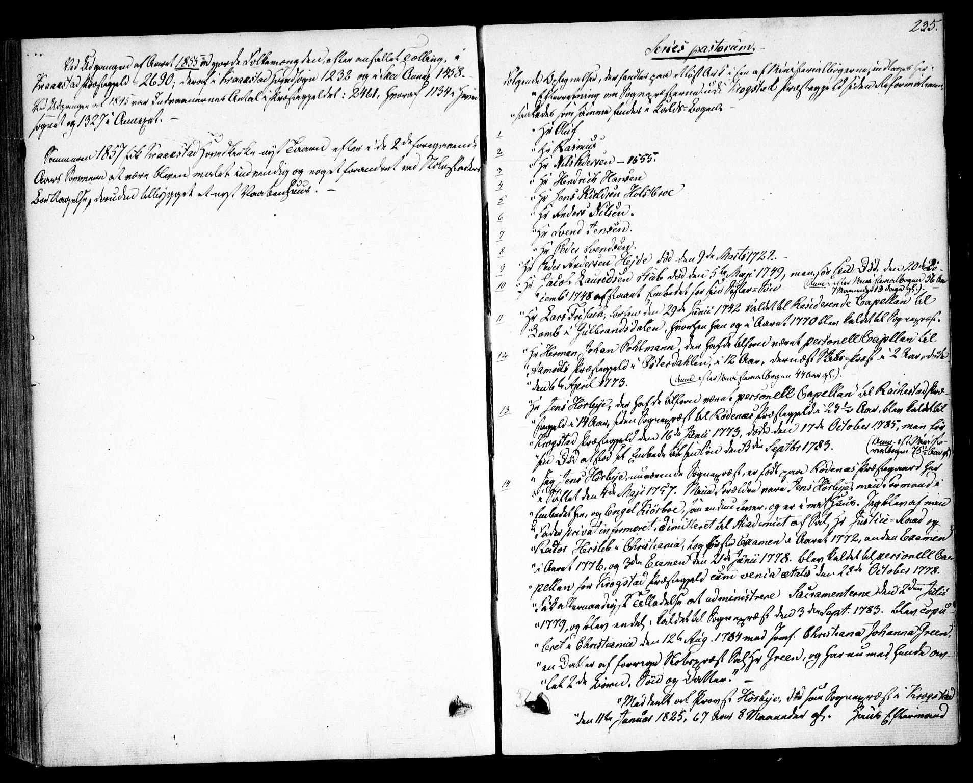 Kråkstad prestekontor Kirkebøker, SAO/A-10125a/F/Fa/L0006: Parish register (official) no. I 6, 1848-1857, p. 235