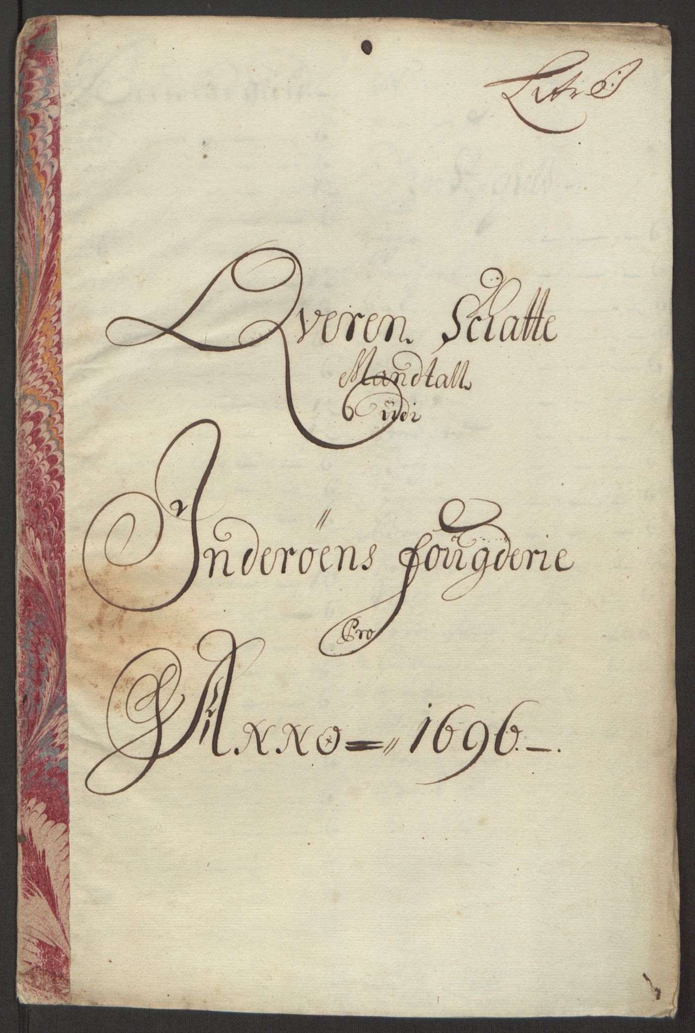 Rentekammeret inntil 1814, Reviderte regnskaper, Fogderegnskap, RA/EA-4092/R63/L4309: Fogderegnskap Inderøy, 1695-1697, p. 301
