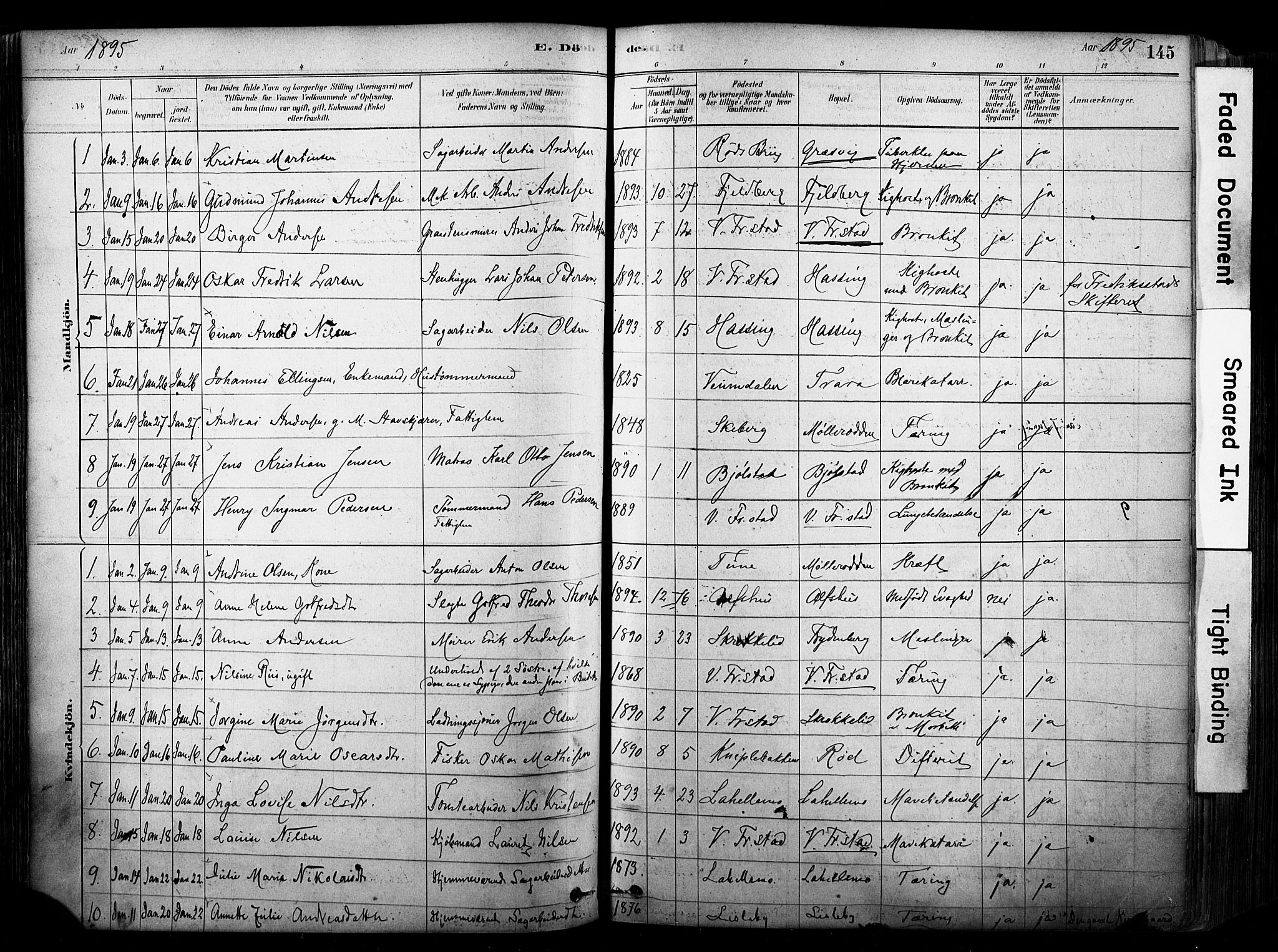Glemmen prestekontor Kirkebøker, SAO/A-10908/F/Fa/L0012: Parish register (official) no. 12, 1878-1973, p. 145