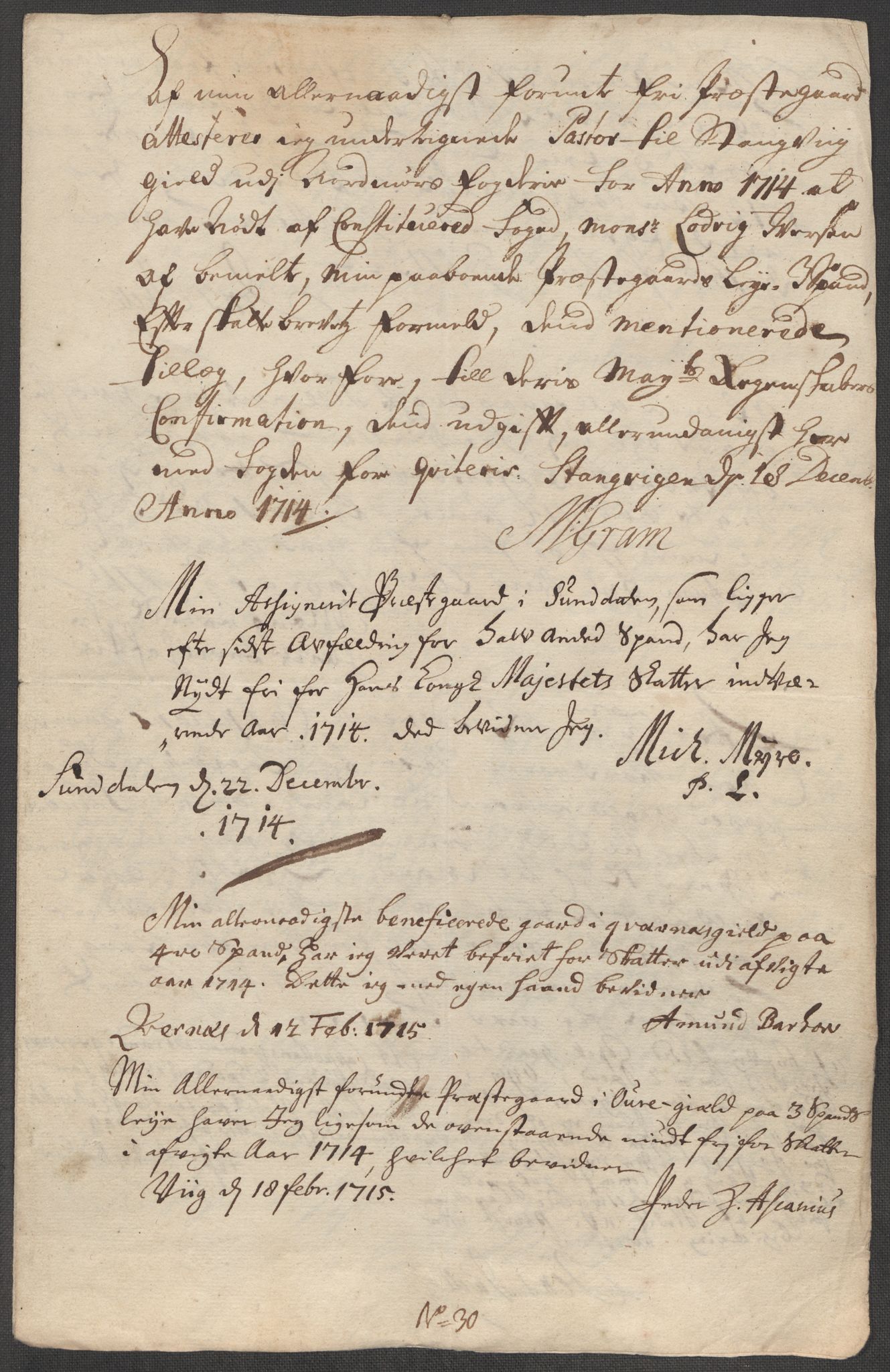 Rentekammeret inntil 1814, Reviderte regnskaper, Fogderegnskap, AV/RA-EA-4092/R56/L3748: Fogderegnskap Nordmøre, 1714-1715, p. 170