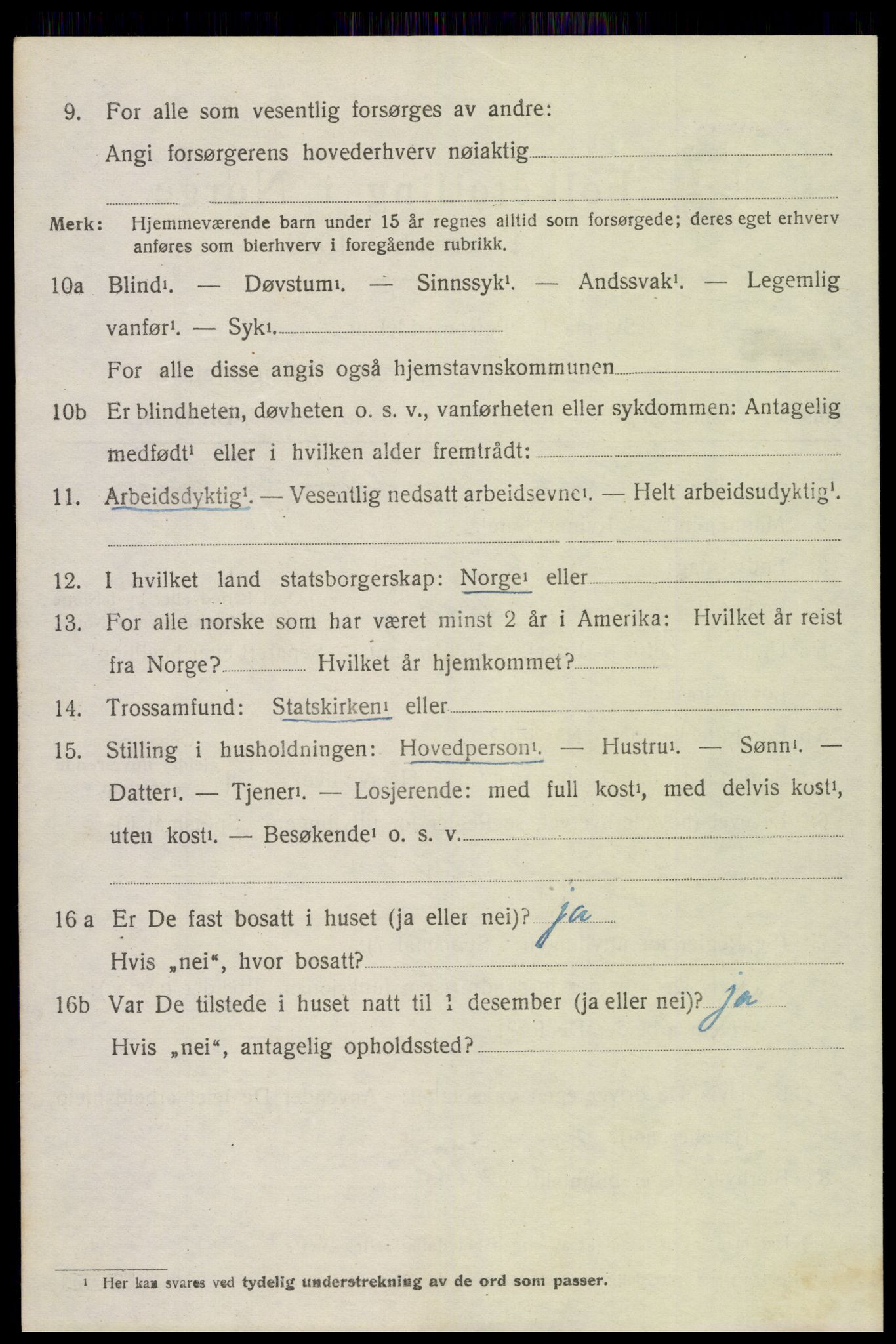 SAH, 1920 census for Trysil, 1920, p. 12726