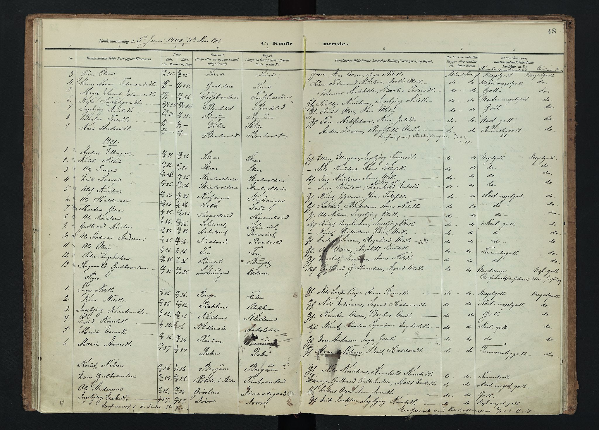Nord-Aurdal prestekontor, SAH/PREST-132/H/Ha/Haa/L0015: Parish register (official) no. 15, 1896-1914, p. 48