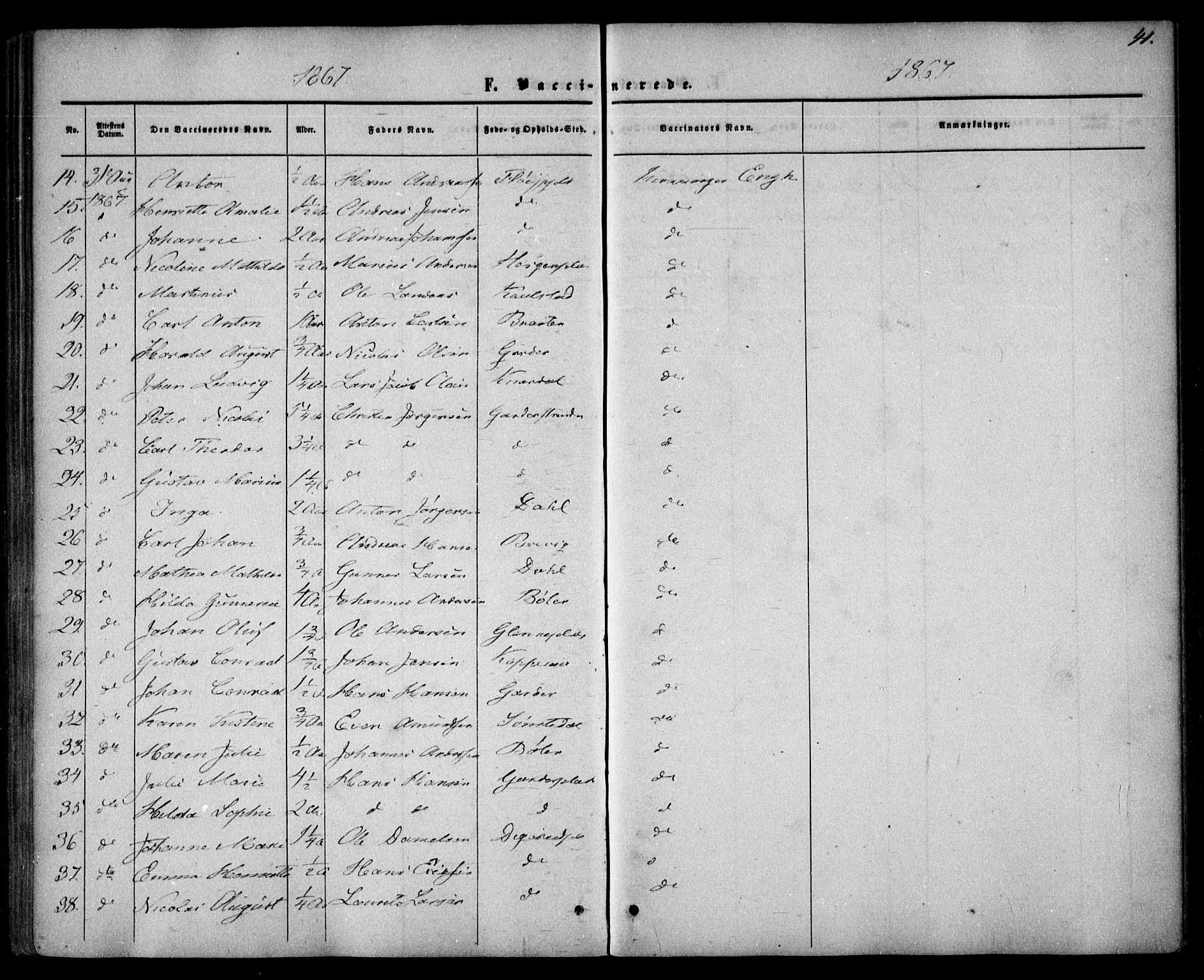 Drøbak prestekontor Kirkebøker, AV/SAO-A-10142a/F/Fa/L0002: Parish register (official) no. I 2, 1858-1870, p. 41