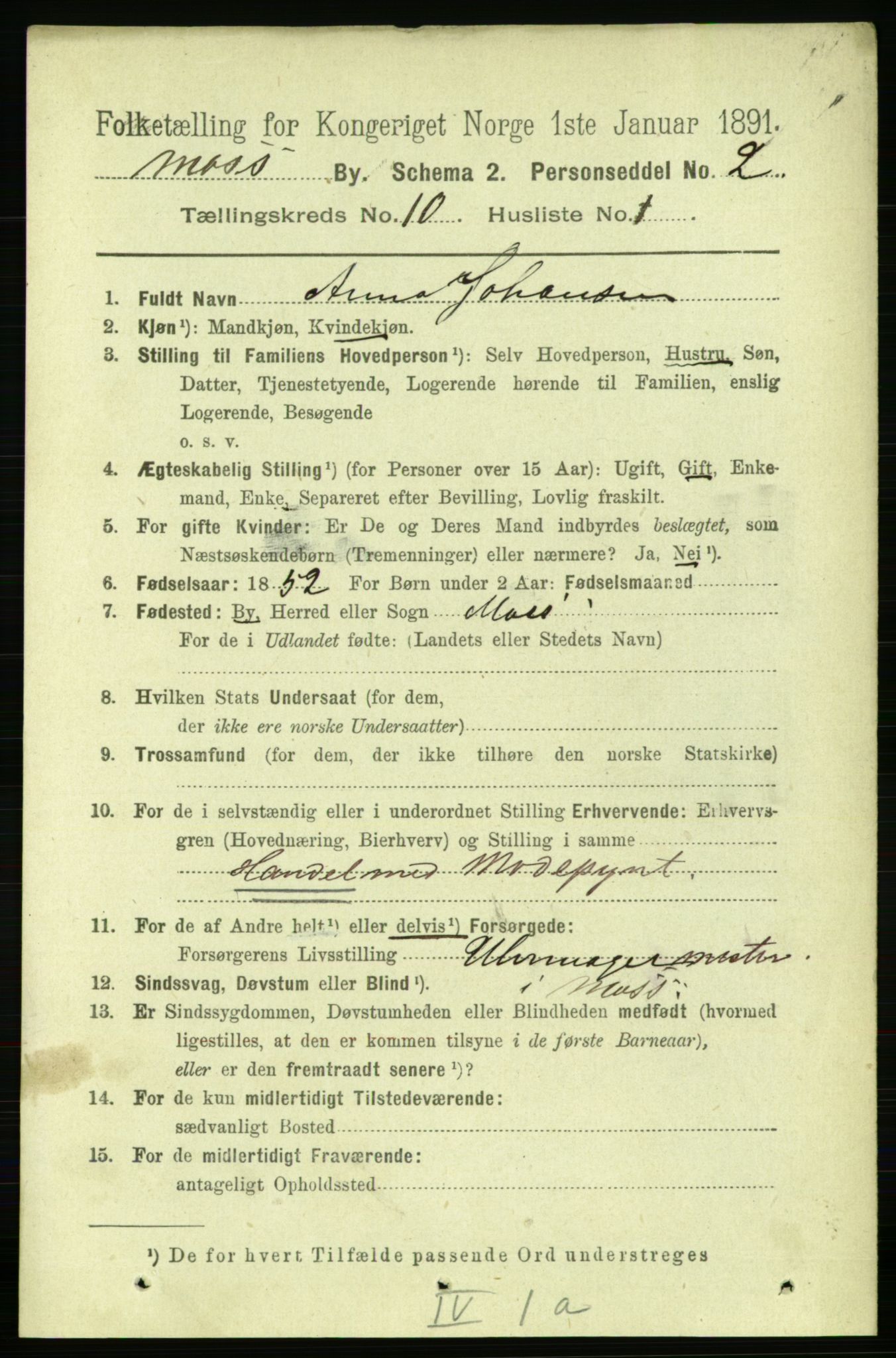 RA, 1891 census for 0104 Moss, 1891, p. 5473