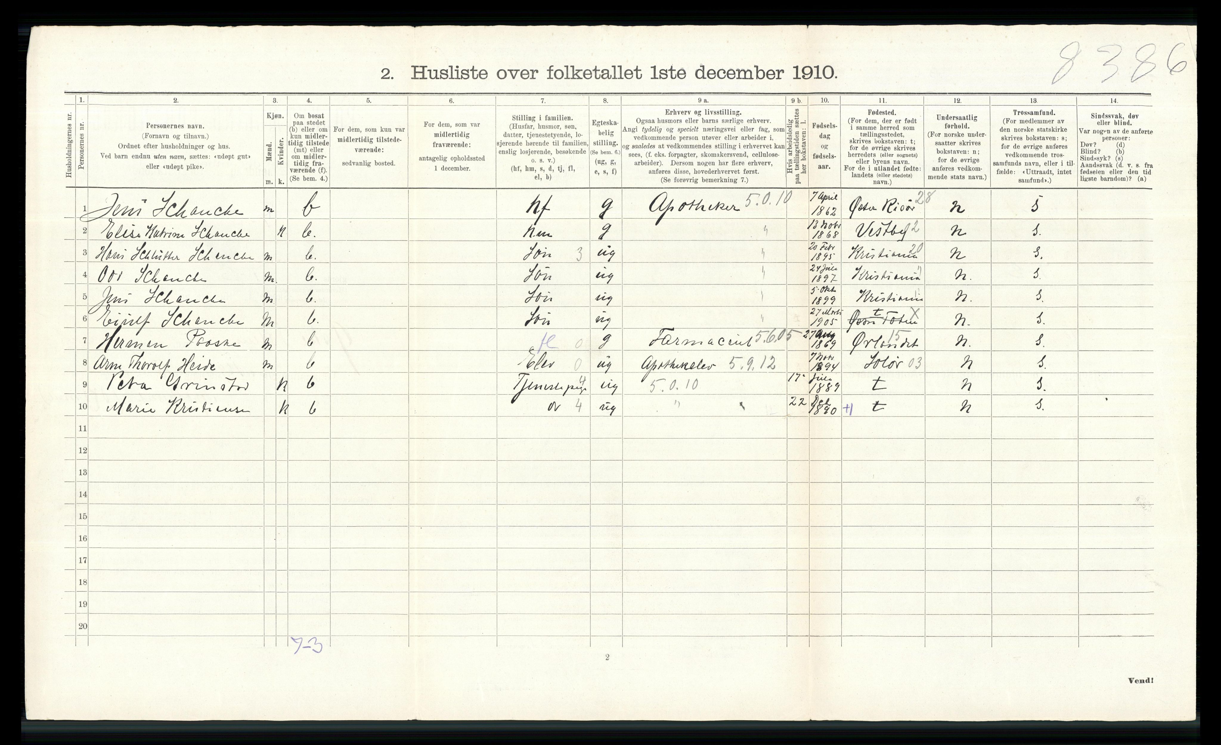 RA, 1910 census for Østre Toten, 1910, p. 1708