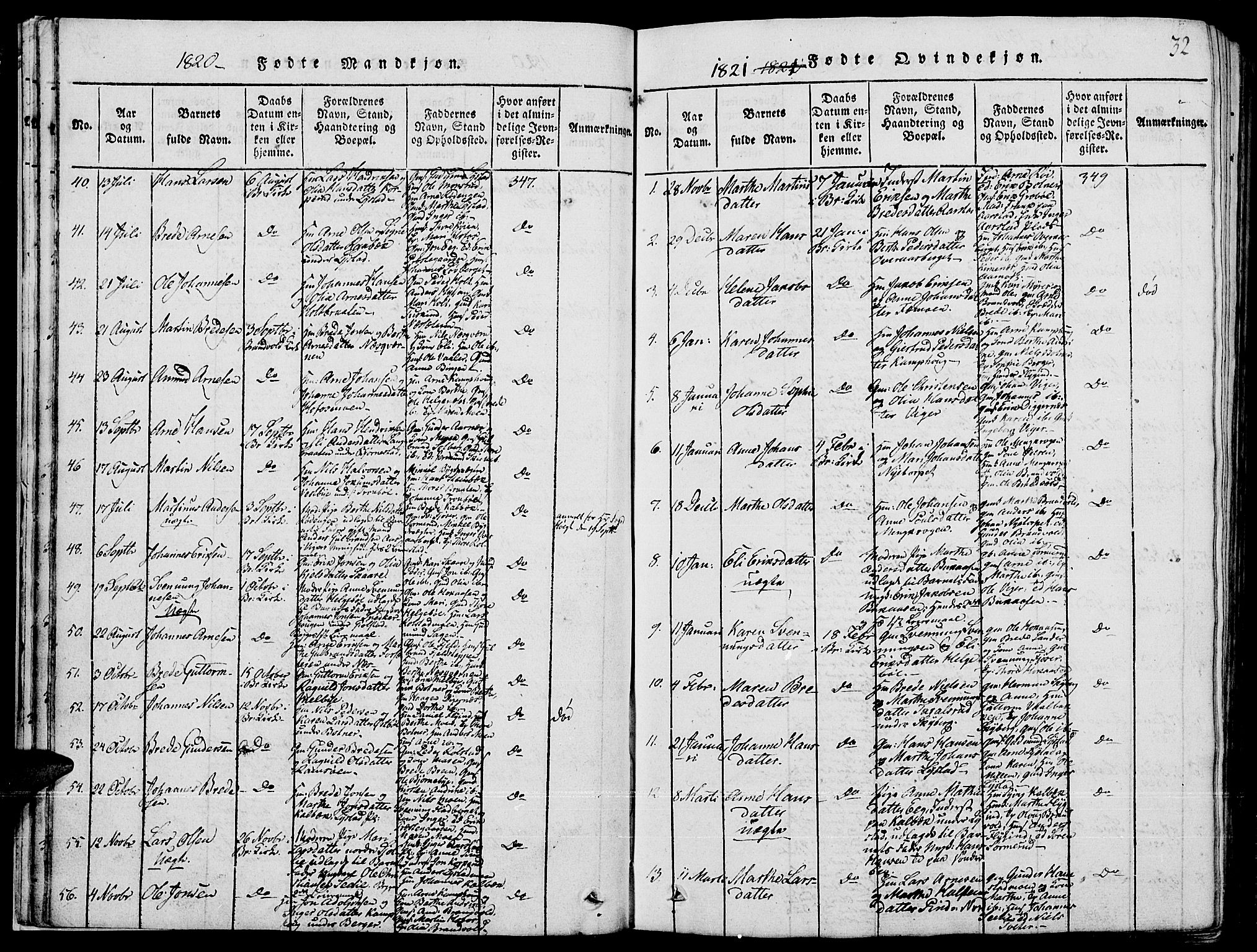 Grue prestekontor, SAH/PREST-036/H/Ha/Hab/L0001: Parish register (copy) no. 1, 1814-1841, p. 32