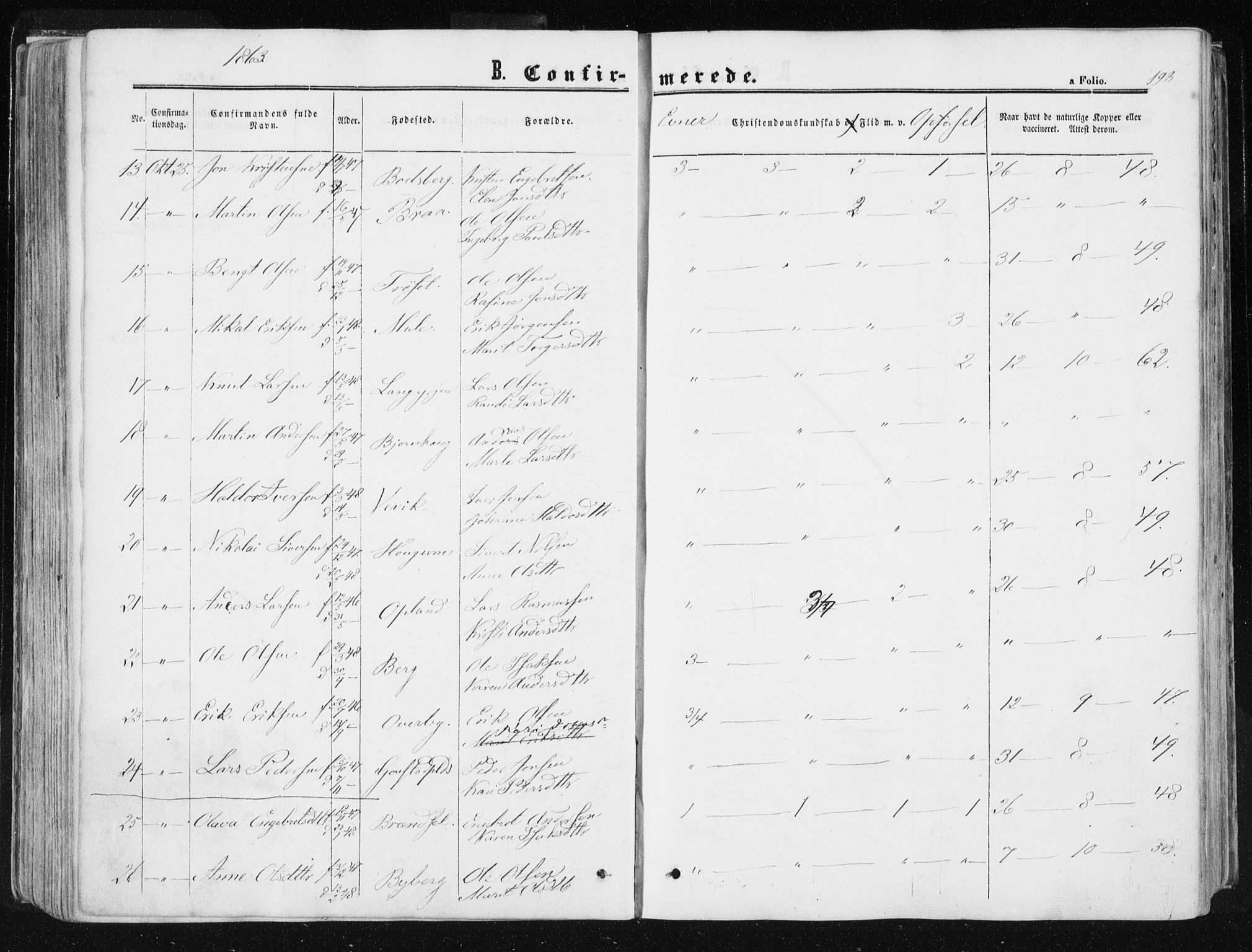 Ministerialprotokoller, klokkerbøker og fødselsregistre - Sør-Trøndelag, SAT/A-1456/612/L0377: Parish register (official) no. 612A09, 1859-1877, p. 193