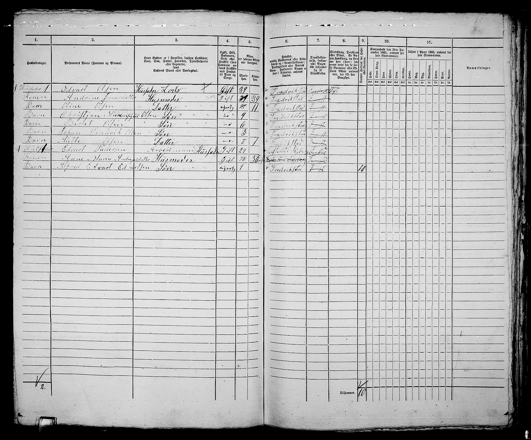 RA, 1865 census for Fredrikstad/Fredrikstad, 1865, p. 677