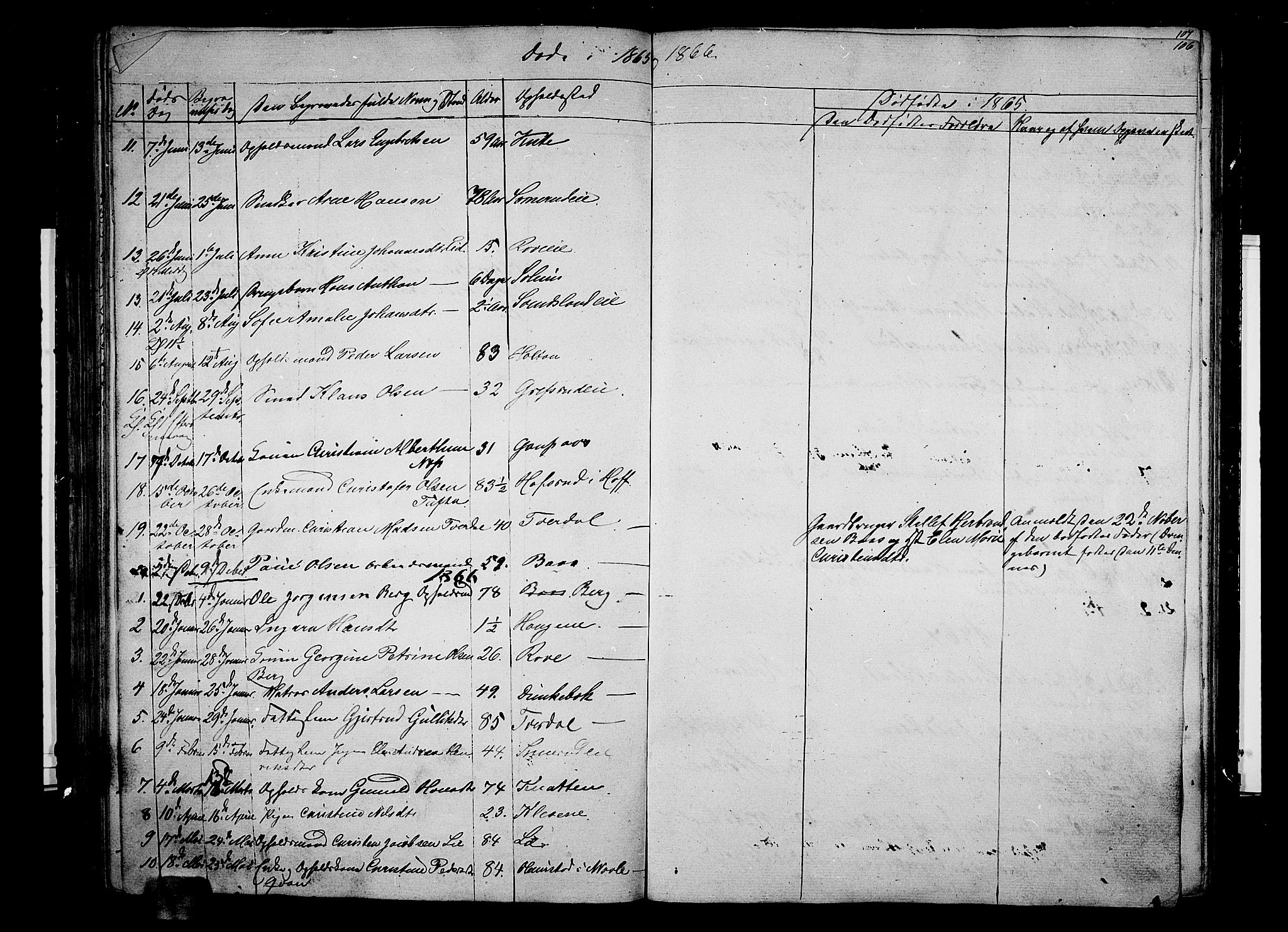 Botne kirkebøker, AV/SAKO-A-340/G/Ga/L0001: Parish register (copy) no. I 1, 1854-1867, p. 105