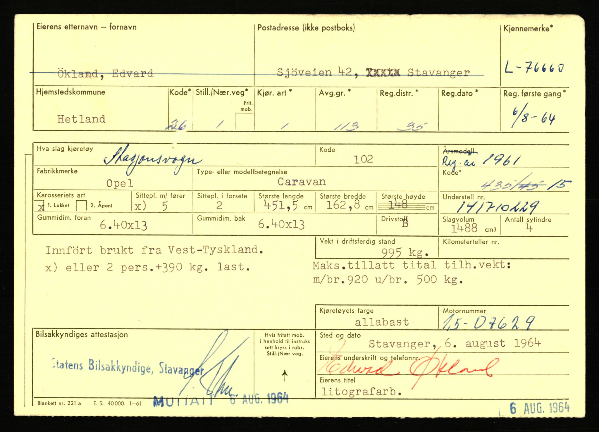 Stavanger trafikkstasjon, AV/SAST-A-101942/0/F/L0068: L-75000 - L-76799, 1930-1971, p. 2041