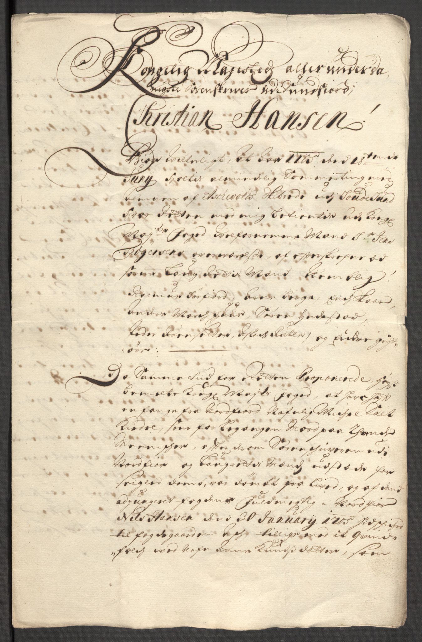 Rentekammeret inntil 1814, Reviderte regnskaper, Fogderegnskap, RA/EA-4092/R53/L3429: Fogderegnskap Sunn- og Nordfjord, 1705, p. 256