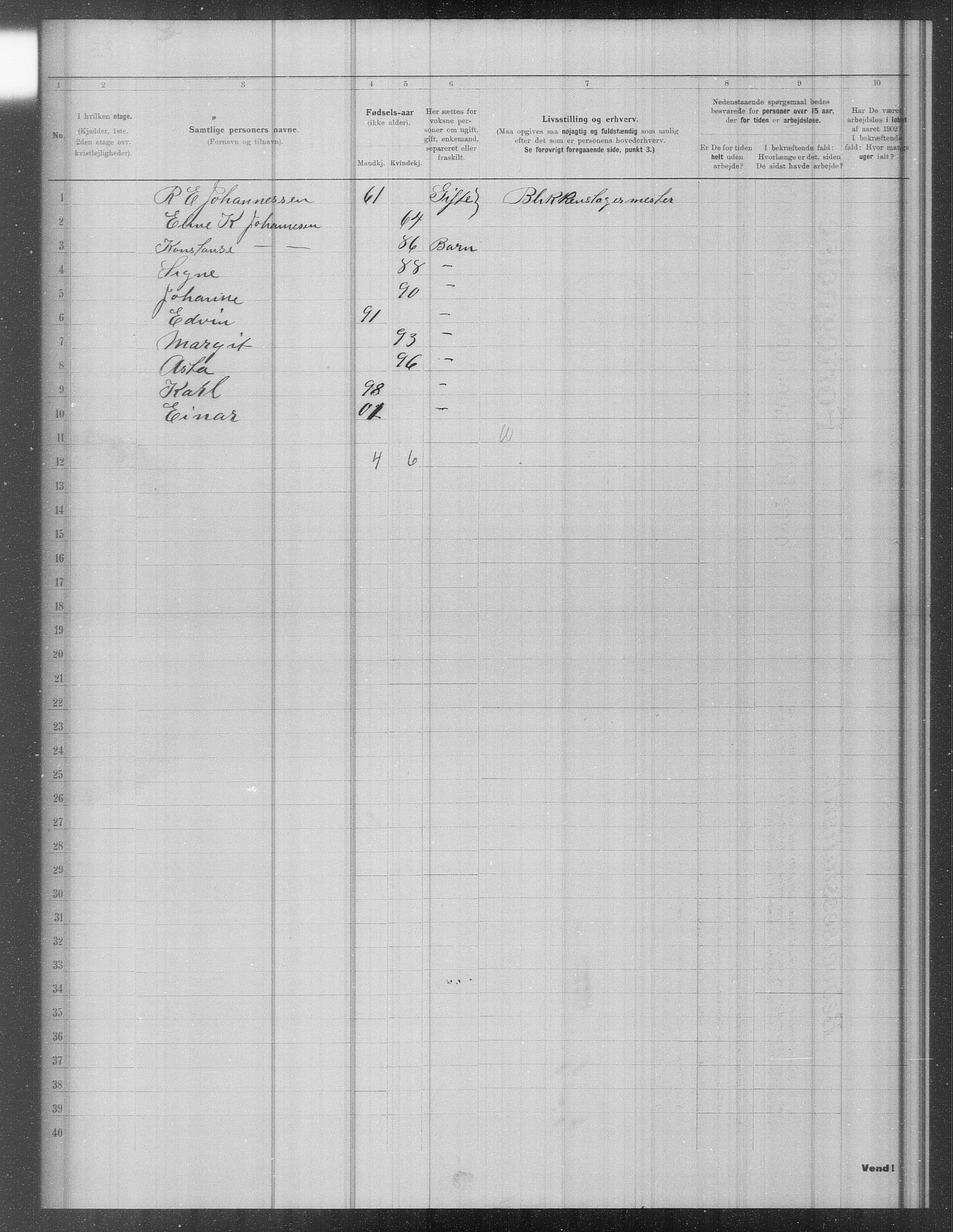 OBA, Municipal Census 1902 for Kristiania, 1902, p. 13102