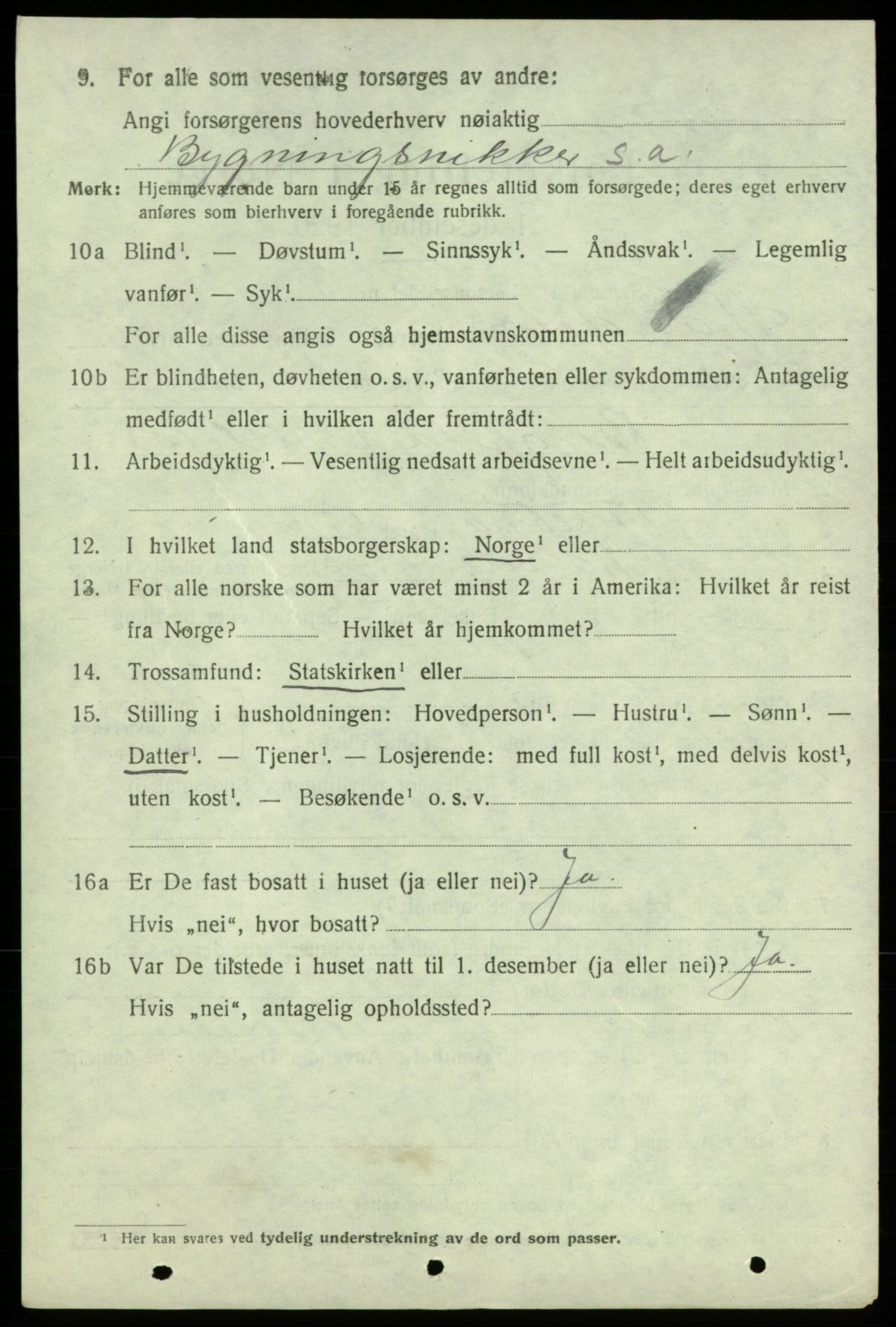 SAB, 1920 census for Strandebarm, 1920, p. 3773