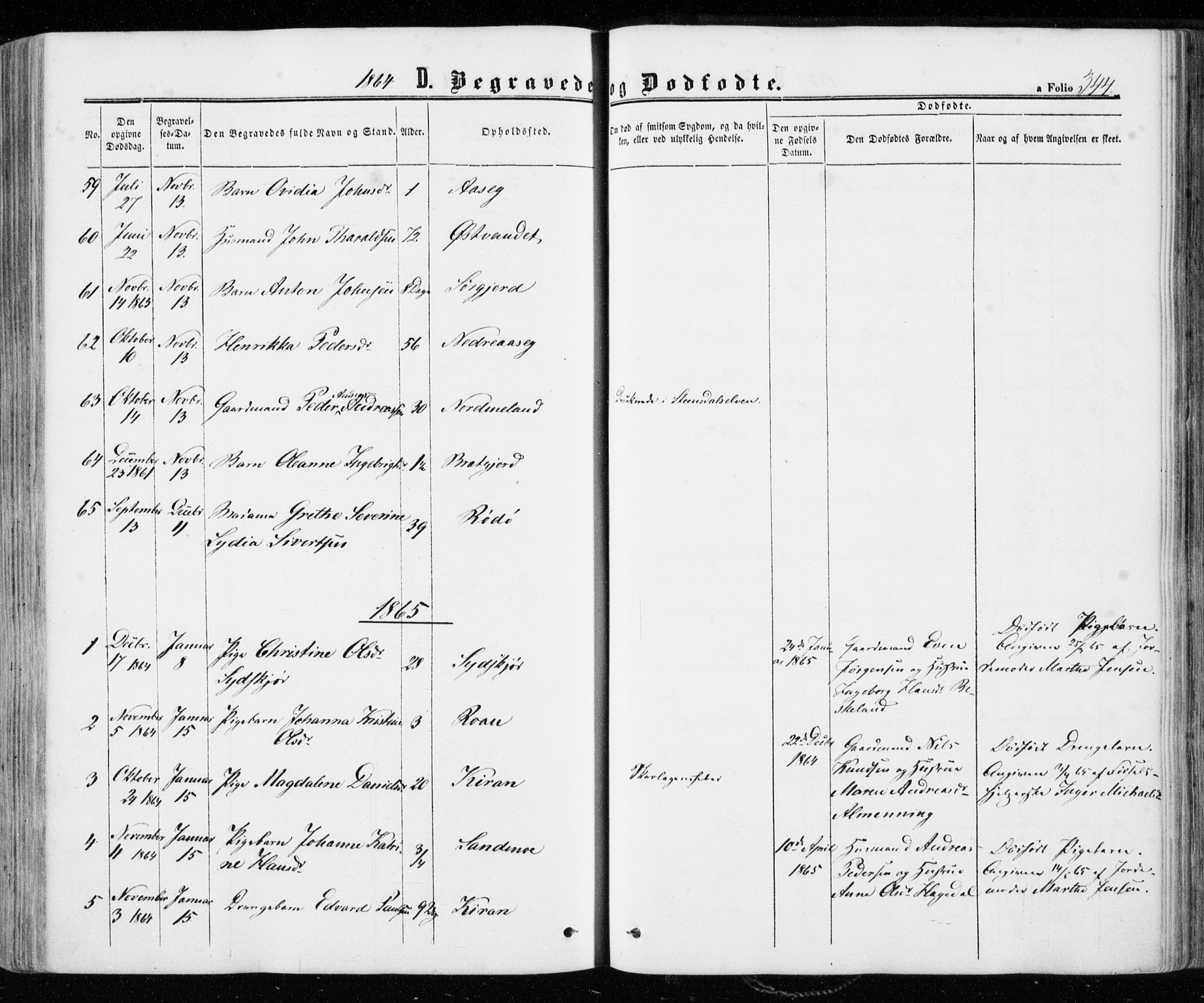 Ministerialprotokoller, klokkerbøker og fødselsregistre - Sør-Trøndelag, SAT/A-1456/657/L0705: Parish register (official) no. 657A06, 1858-1867, p. 344