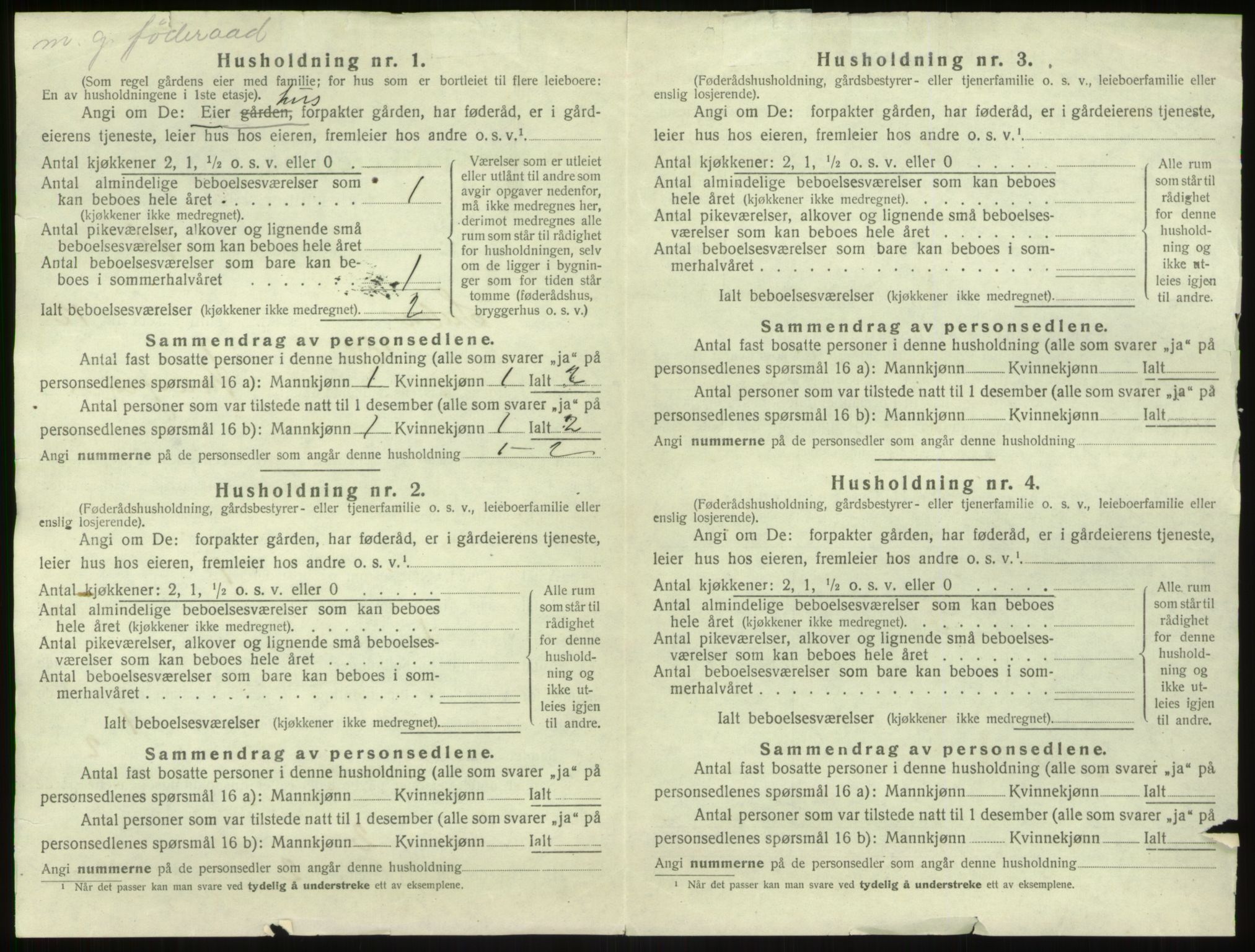 SAB, 1920 census for Solund, 1920, p. 683