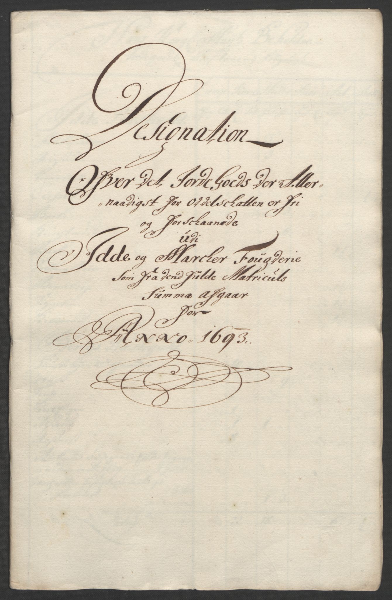 Rentekammeret inntil 1814, Reviderte regnskaper, Fogderegnskap, RA/EA-4092/R01/L0011: Fogderegnskap Idd og Marker, 1692-1693, p. 321
