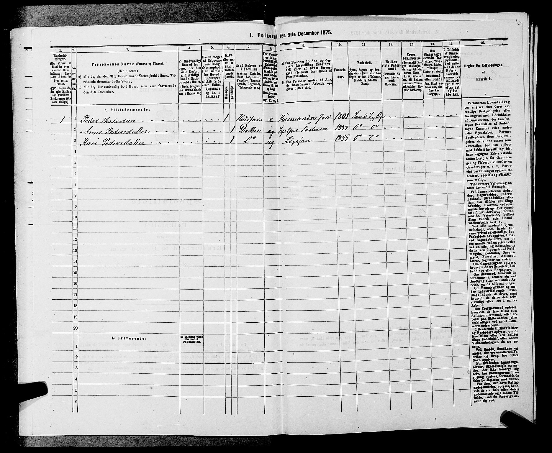 SAKO, 1875 census for 0822P Sauherad, 1875, p. 487