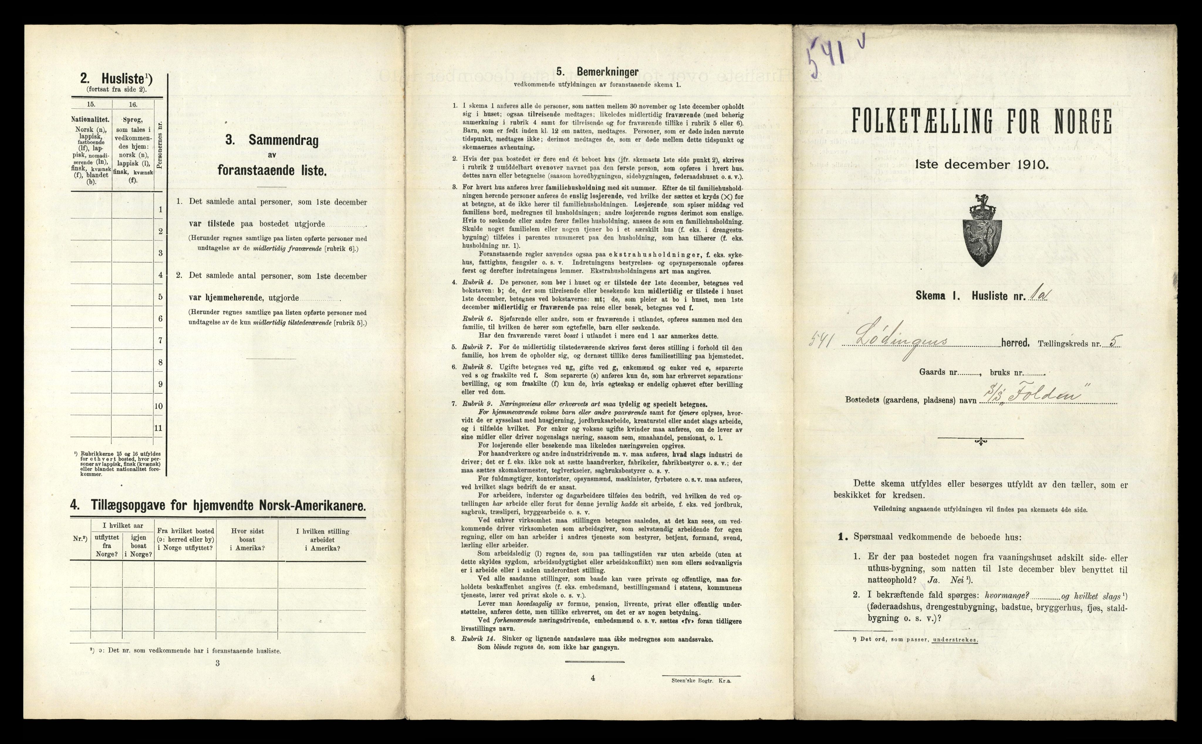 RA, 1910 census for Lødingen, 1910, p. 379