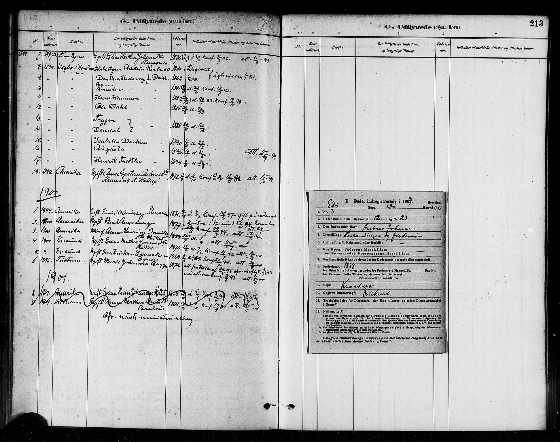 Ministerialprotokoller, klokkerbøker og fødselsregistre - Møre og Romsdal, AV/SAT-A-1454/582/L0947: Parish register (official) no. 582A01, 1880-1900, p. 213