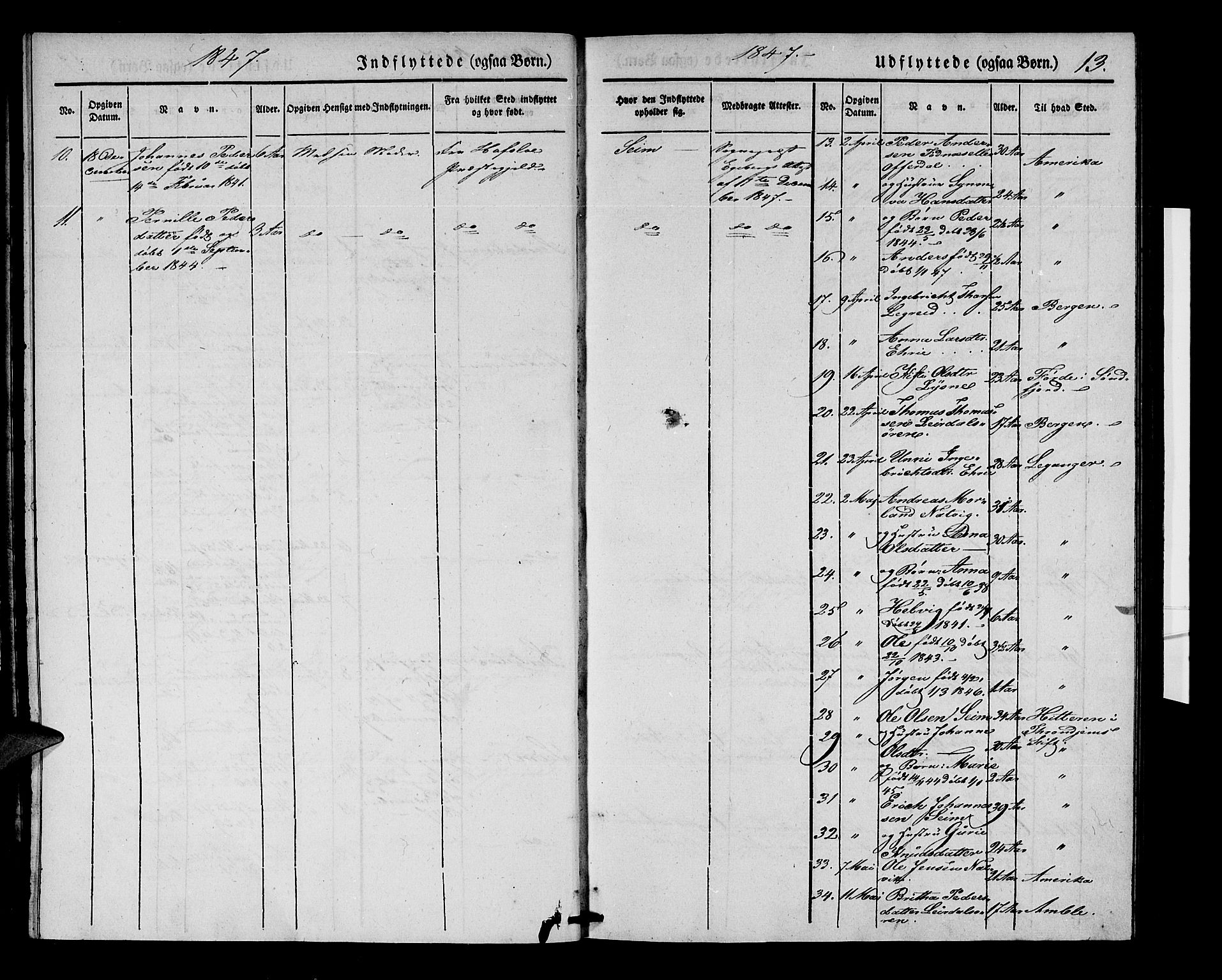 Lærdal sokneprestembete, SAB/A-81201: Parish register (official) no. A 10, 1837-1851, p. 13