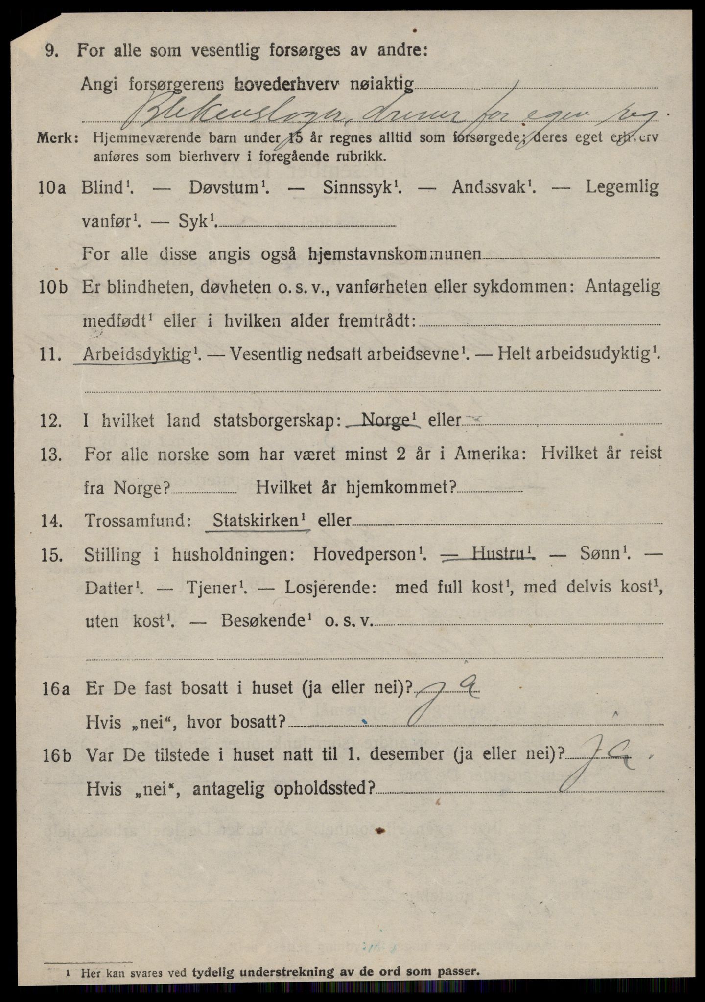 SAT, 1920 census for Rovde, 1920, p. 926