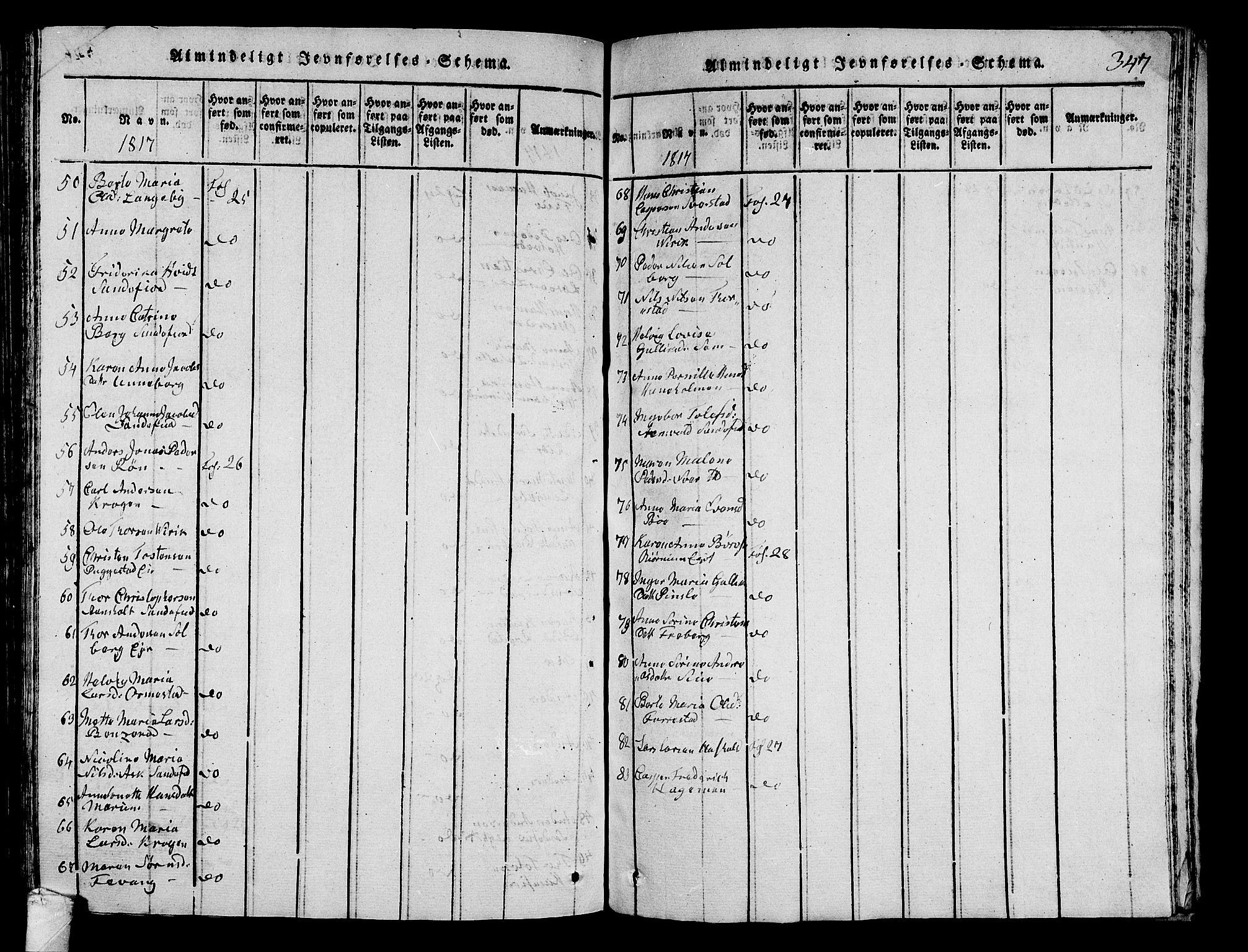 Sandar kirkebøker, AV/SAKO-A-243/G/Ga/L0001: Parish register (copy) no. 1, 1814-1835, p. 347