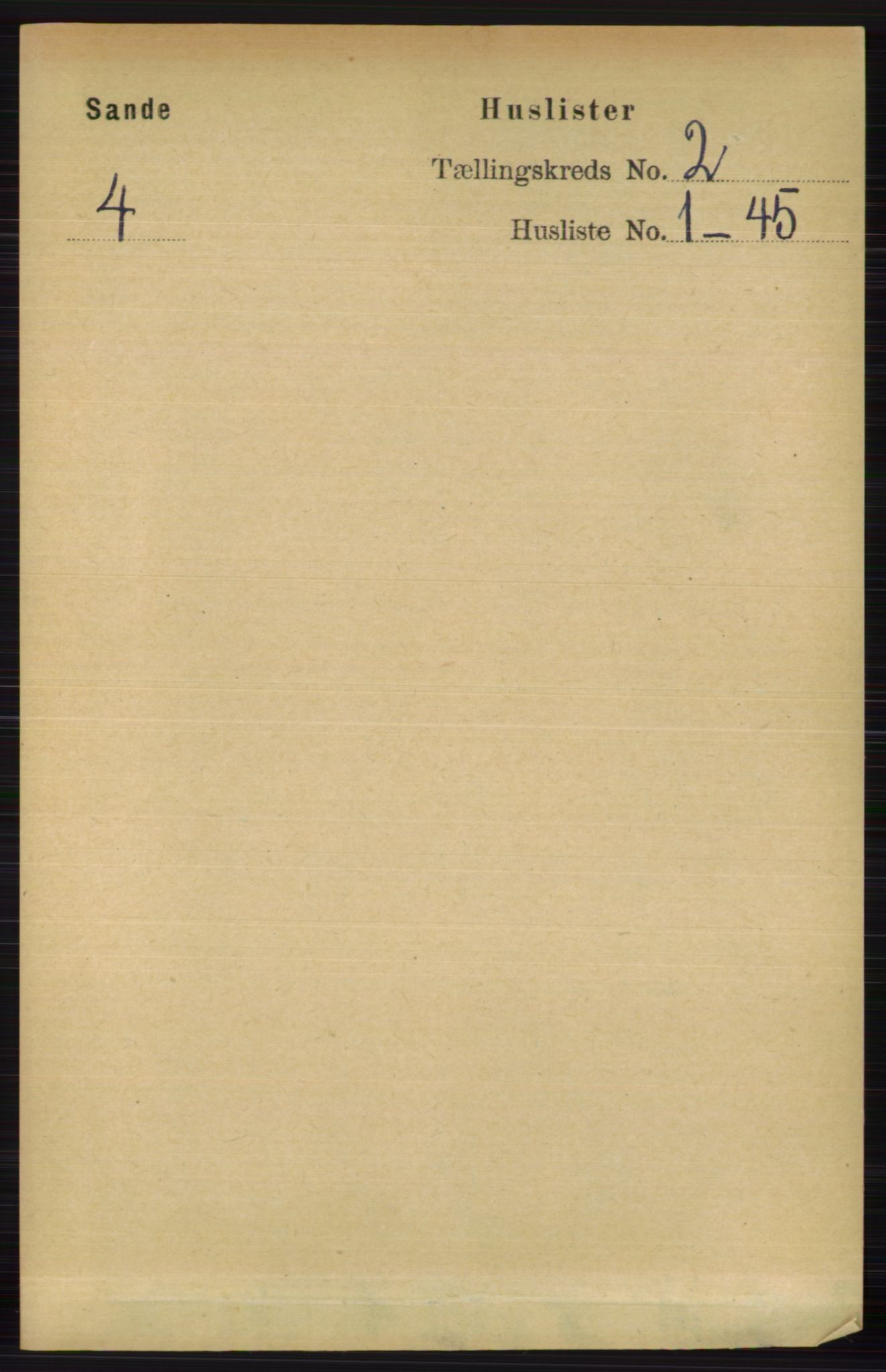 RA, 1891 census for 0713 Sande, 1891, p. 468